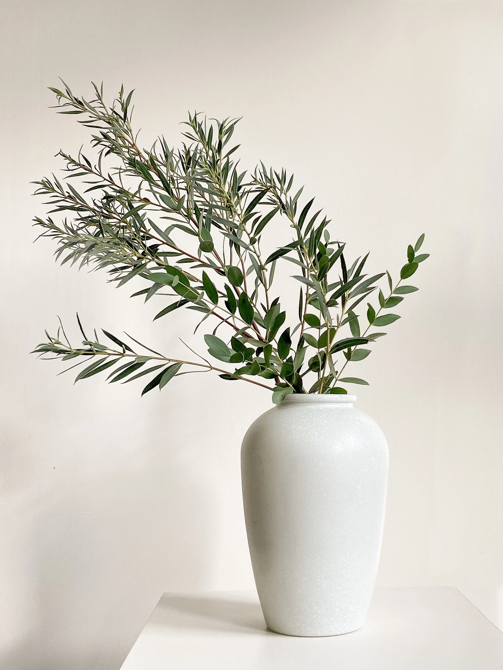 Opaque Textured White Glass Vase