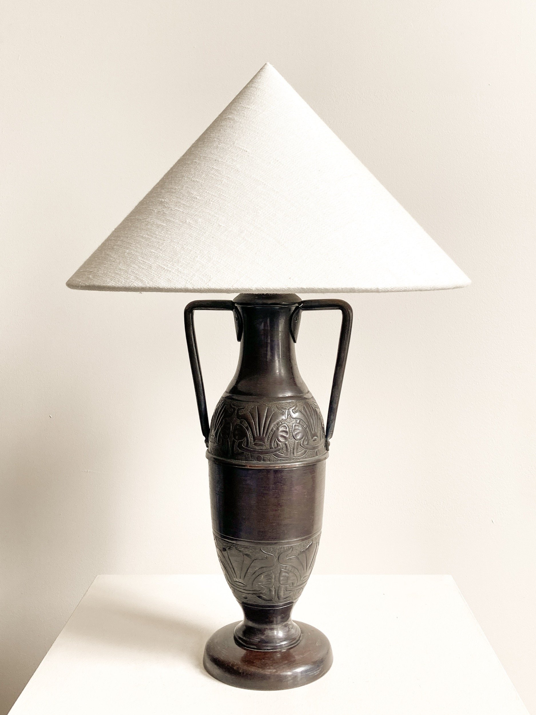 Swedish Bronzed Double Arm Lamp c.1920