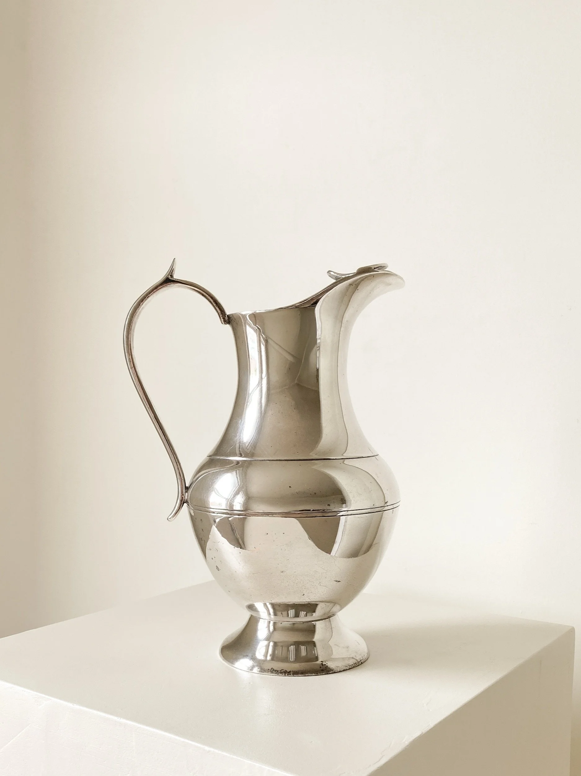 English Silver Plated Ewer Pitcher c.1930