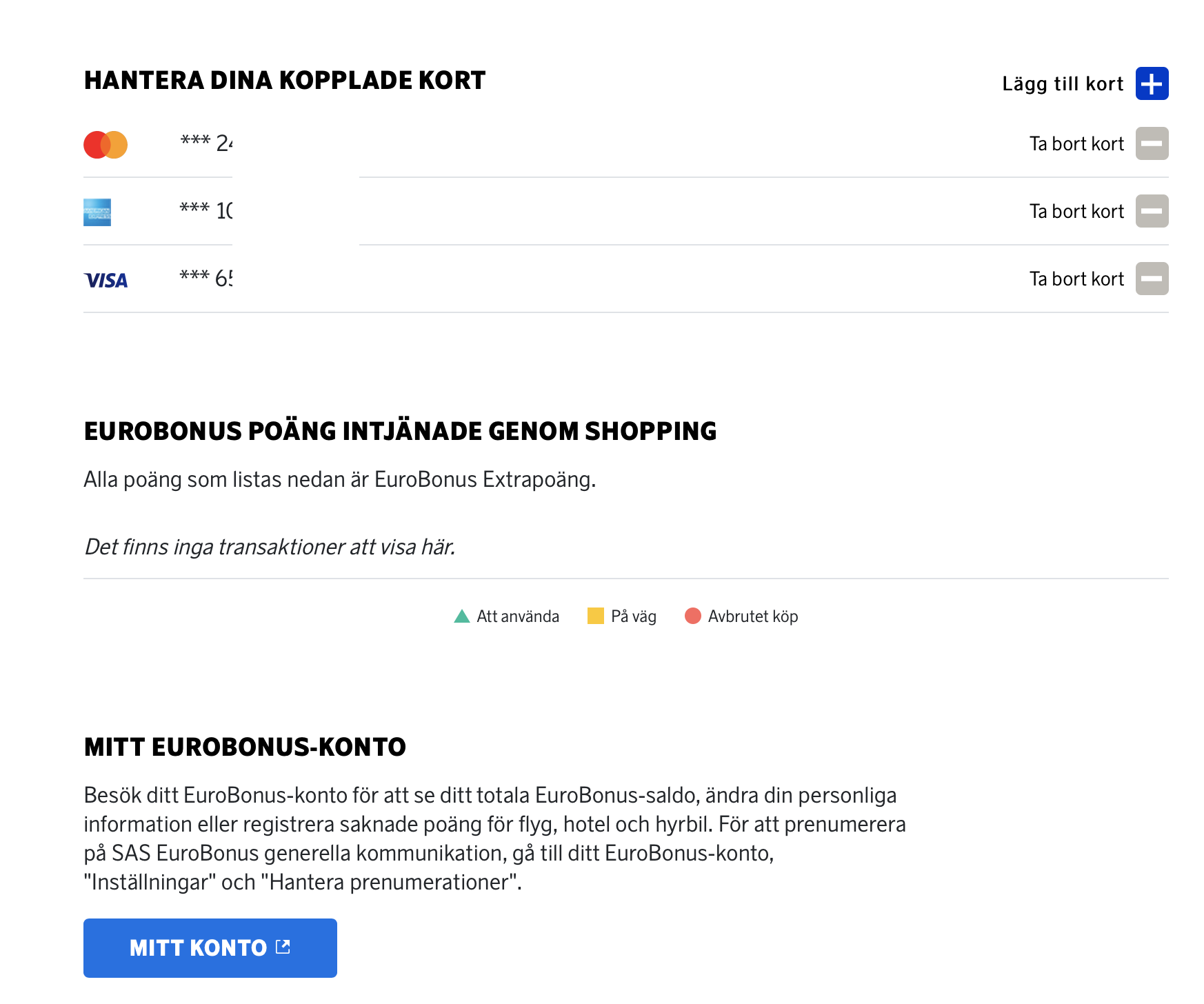 NEW! Connect ANY debit or credit card and earn SAS EuroBonus points