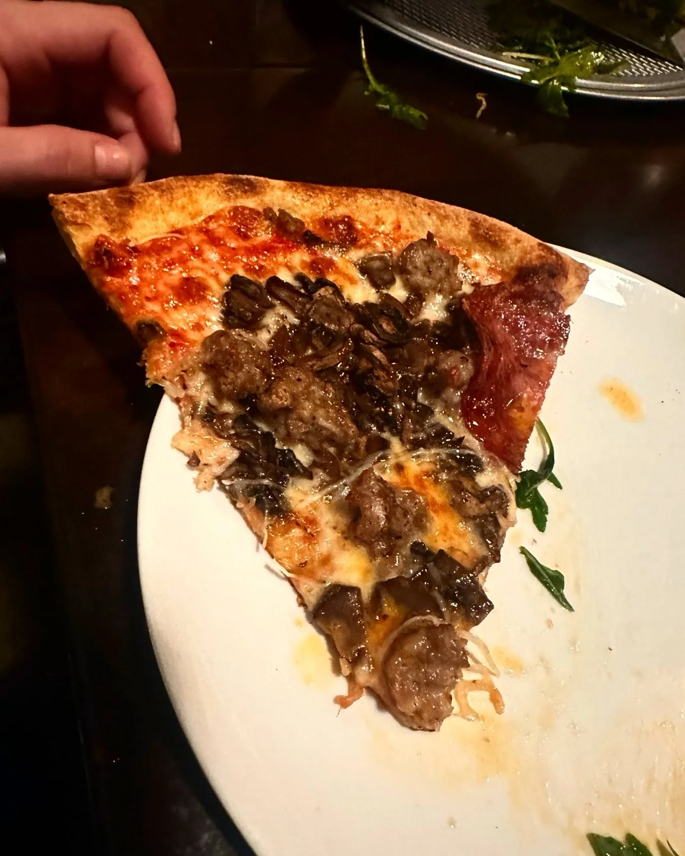 This is the Loading Dock, the first pizza I ordered from Long Bridge and the only one I ate the for the first year. Eventually I branched out and everything they serve is fantastic &mdash; so I always have a bit of decision paralysis when eating ther