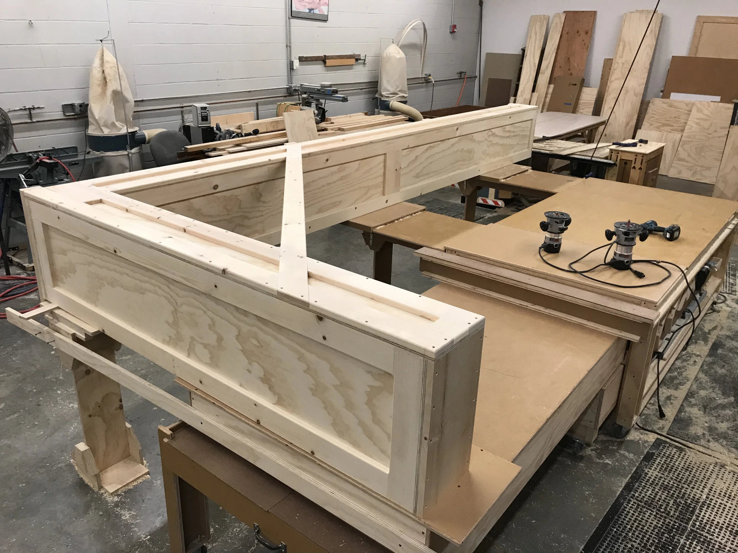 Process Shot: Custom C-Crate for Irregular Neon Sign