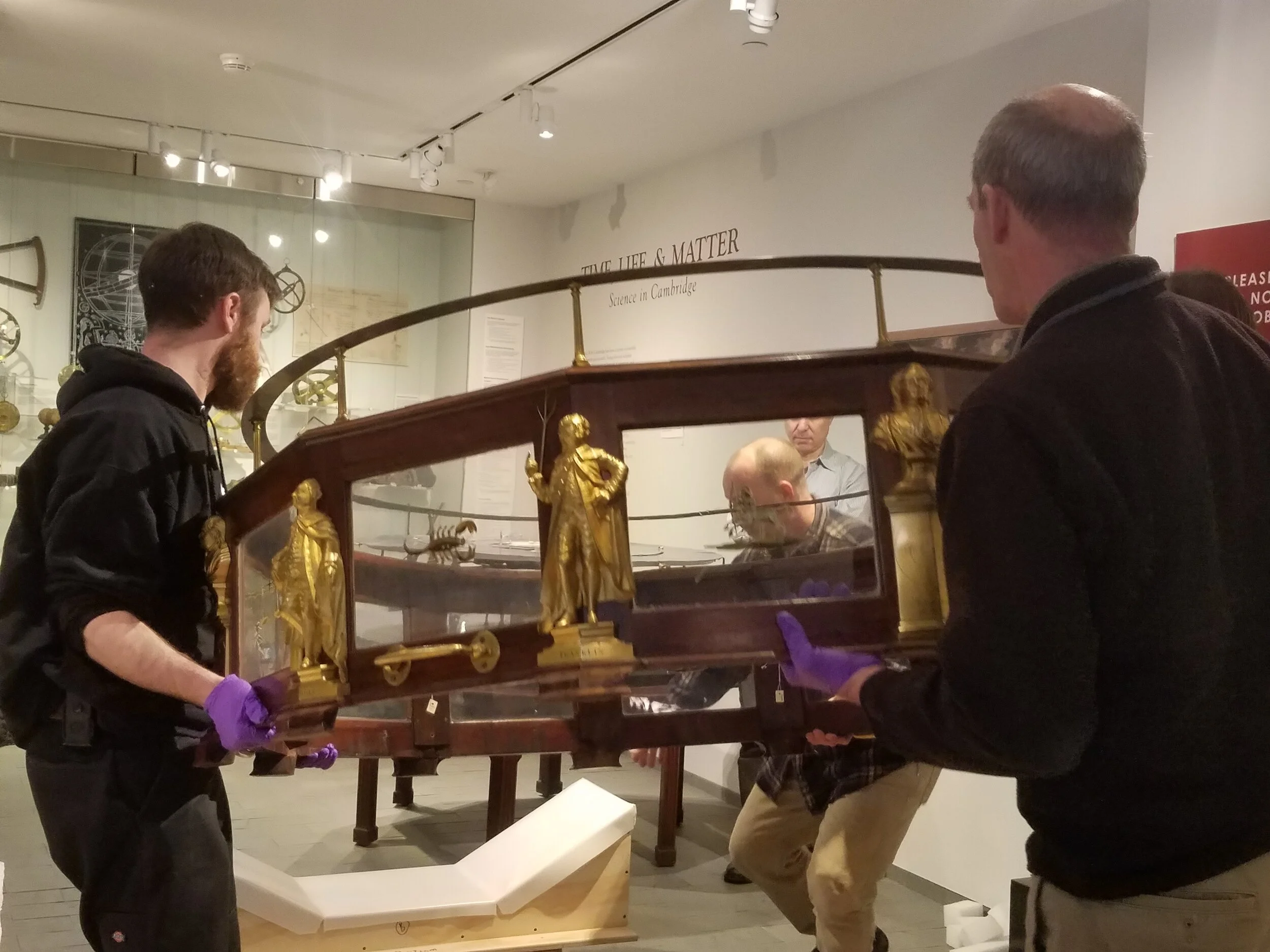 De-Installation of Joseph Pope's Grand Orrery, Collection of Historical Scientific Instruments, Harvard University