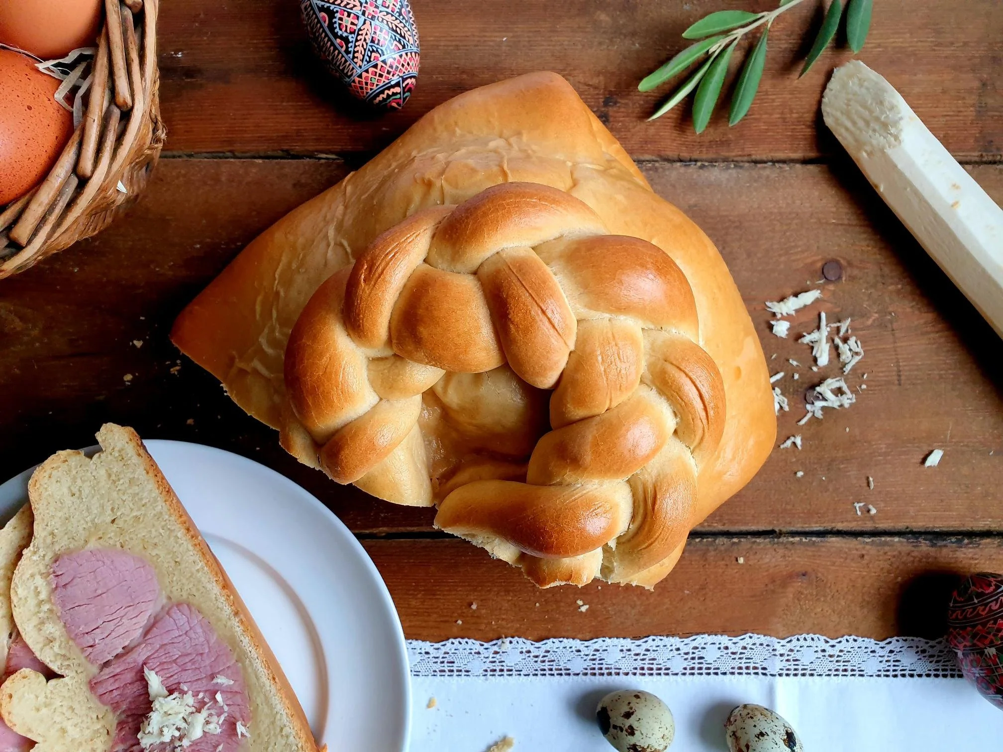 Cooked ham in bread dough Recipe