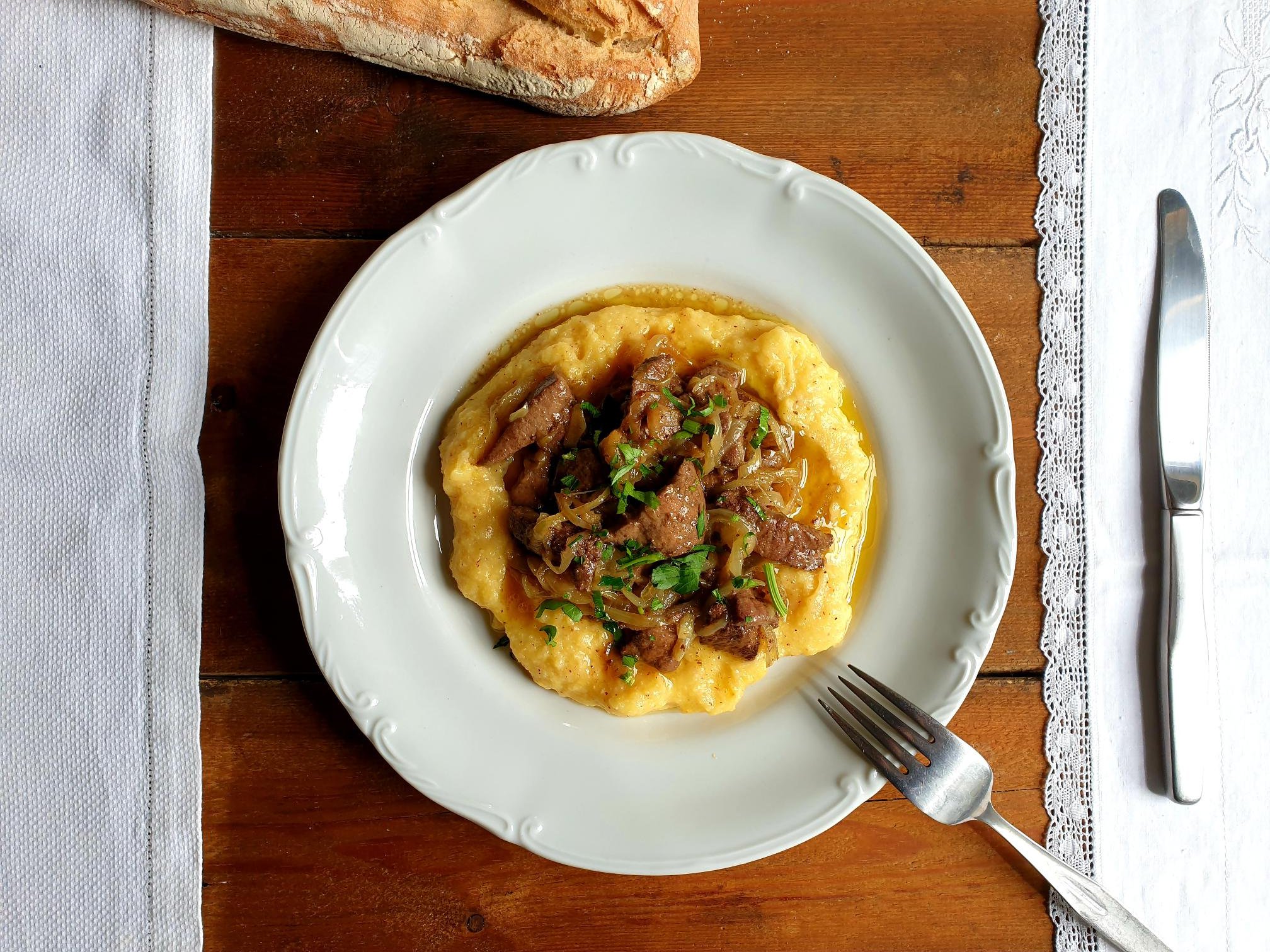 Venetian-style Calf's liver with caramelised onions Recipe