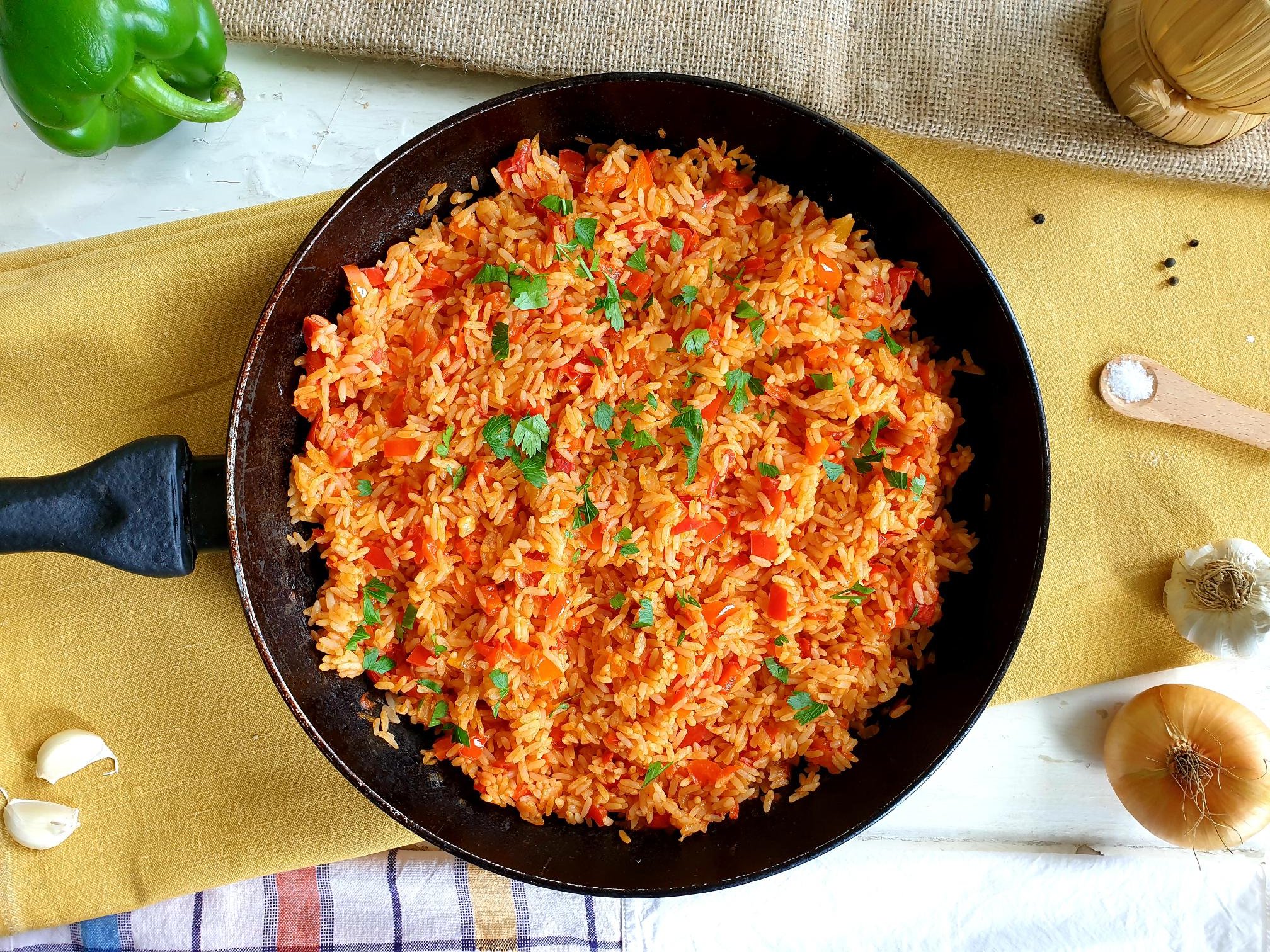 Djuvec Rice with Bell Peppers and Tomatoes Istrian Recipe