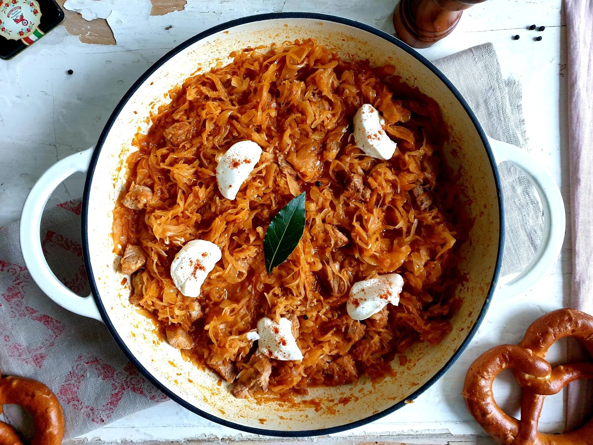 Szegedin Goulash-Hungarian style Sauerkraut and Pork meat stew Recipe