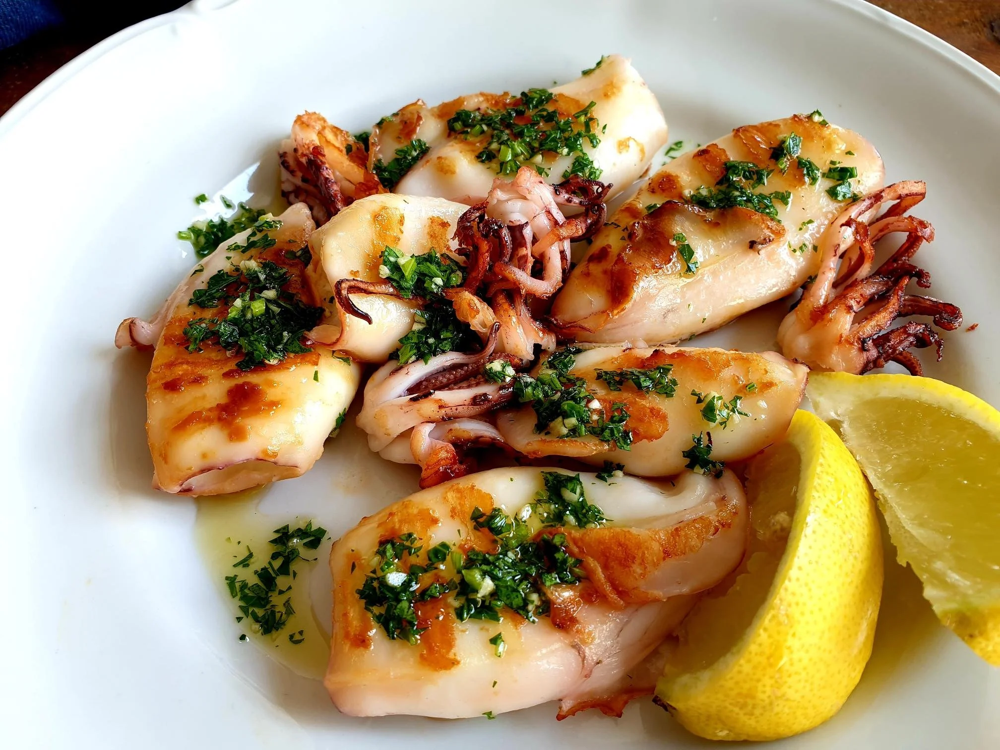 Grilled Squid (Calamari) Istrian Recipe