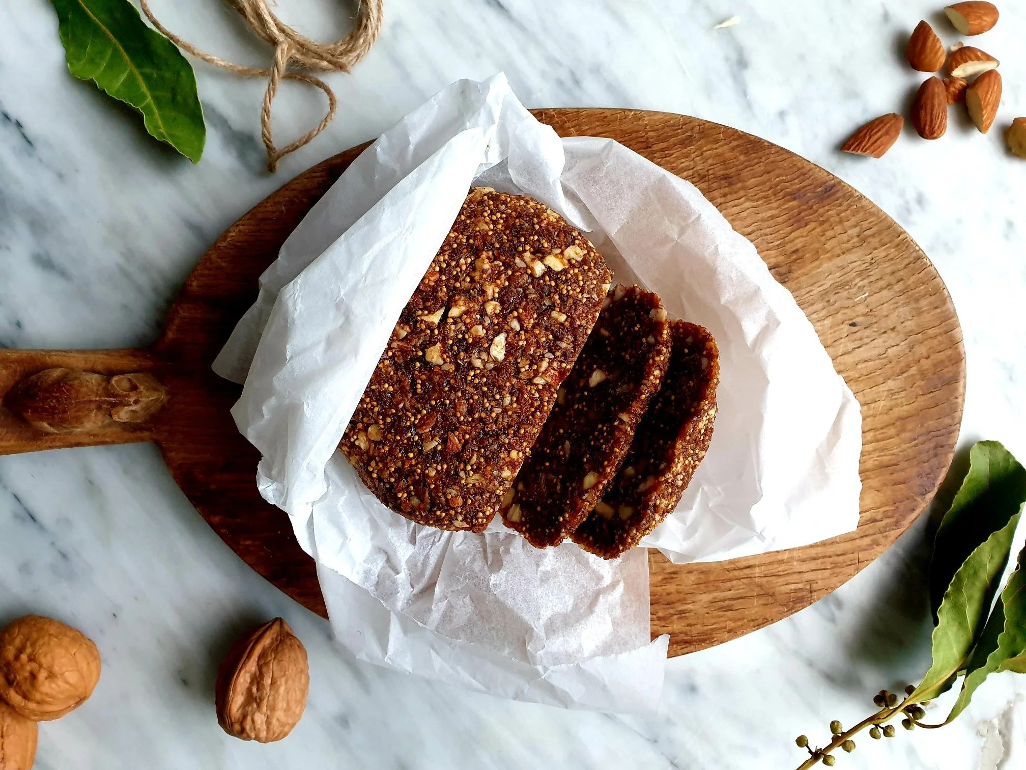Dry Fig and Almond Slice Istrian Recipe 