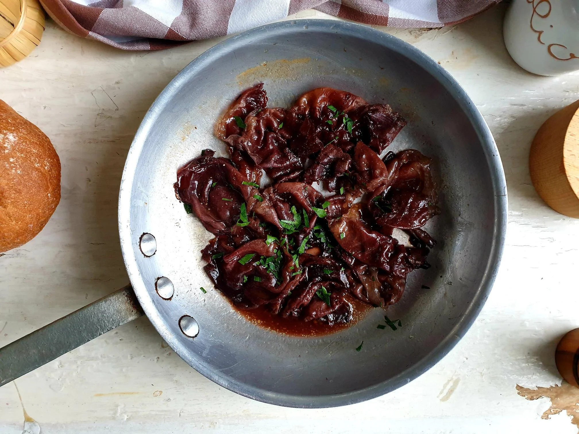 Dry-Cured Ham in Red Wine Sauce Istrian Recipe