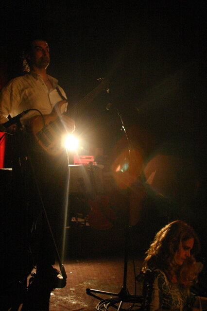 Soundcheck at the Cutting Room (with my beloved Lisa) 