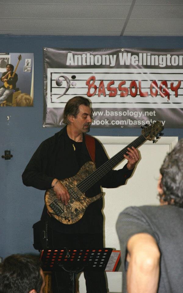 Demonstrating a groove at a clinic at Bass Specialties in Bensalem, PA