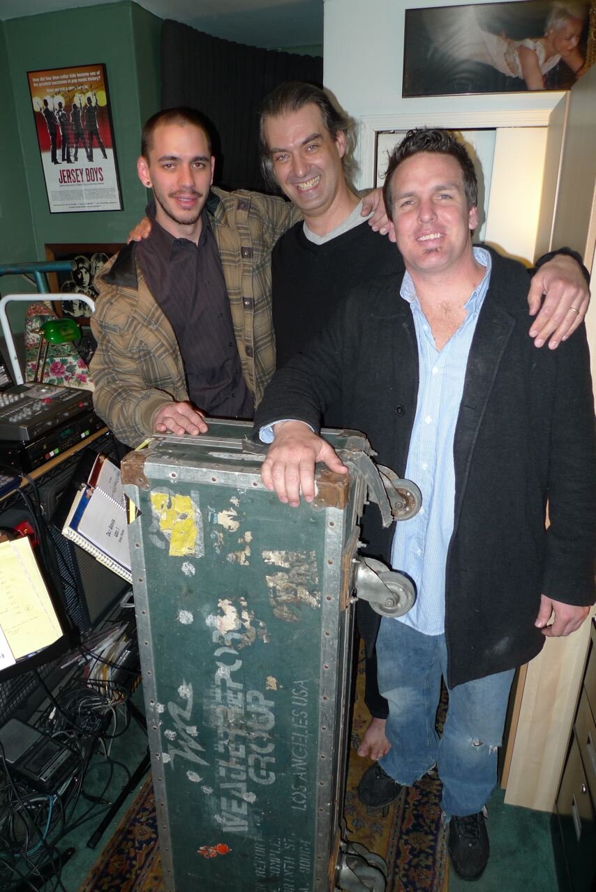 The transfer of Jaco’s legendary bass case from Patrick Pfeiffer to Jaco’s sons Felix and John