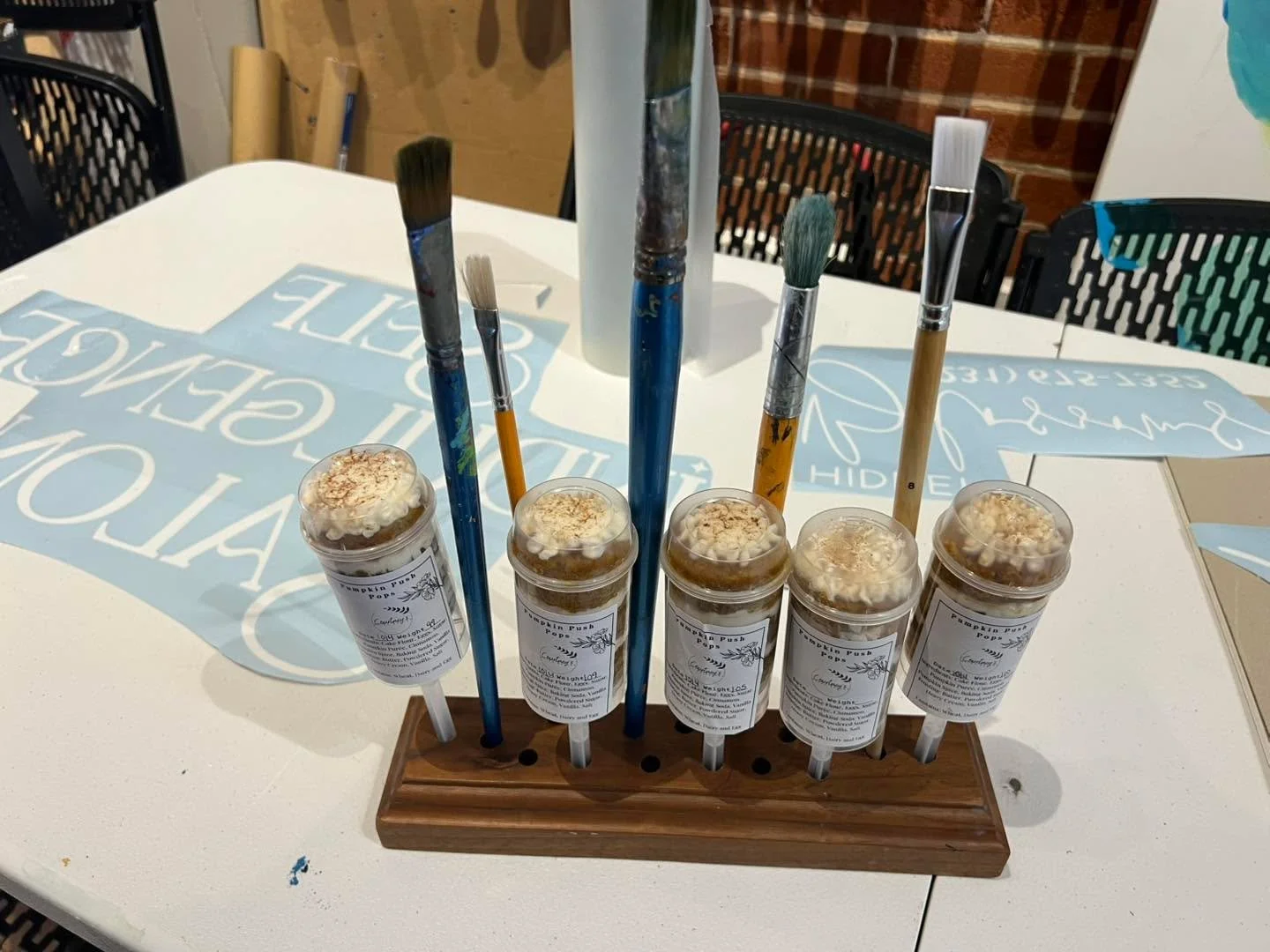 I found something better to use my wooden brush holder for! My word! The perfect little Fall snack! They were perfect to share with friends after dinner. Courtney&rsquo;s Micro-Bakery
boynecityfarmersmarket