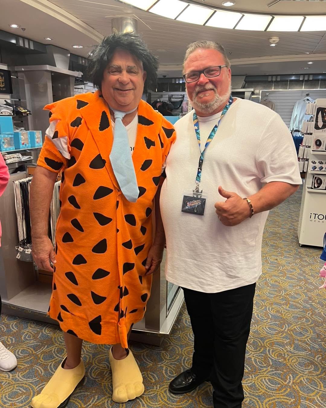 Happy Halloween! 🎃 
Ran into Fred last night in the gift shop! 
Yaba Daba Doo!