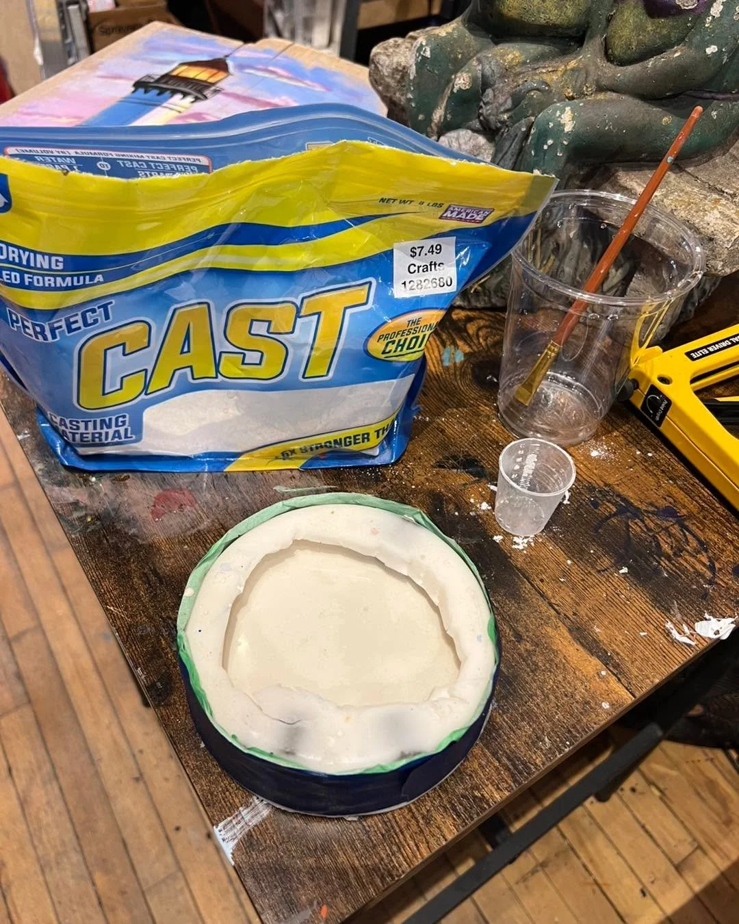 Rock making time! 
These have been fun for private paint parties! 
We have done several different subjects and they can be changed out for the seasons! 
The mold was made from a rock from the beach downtown.