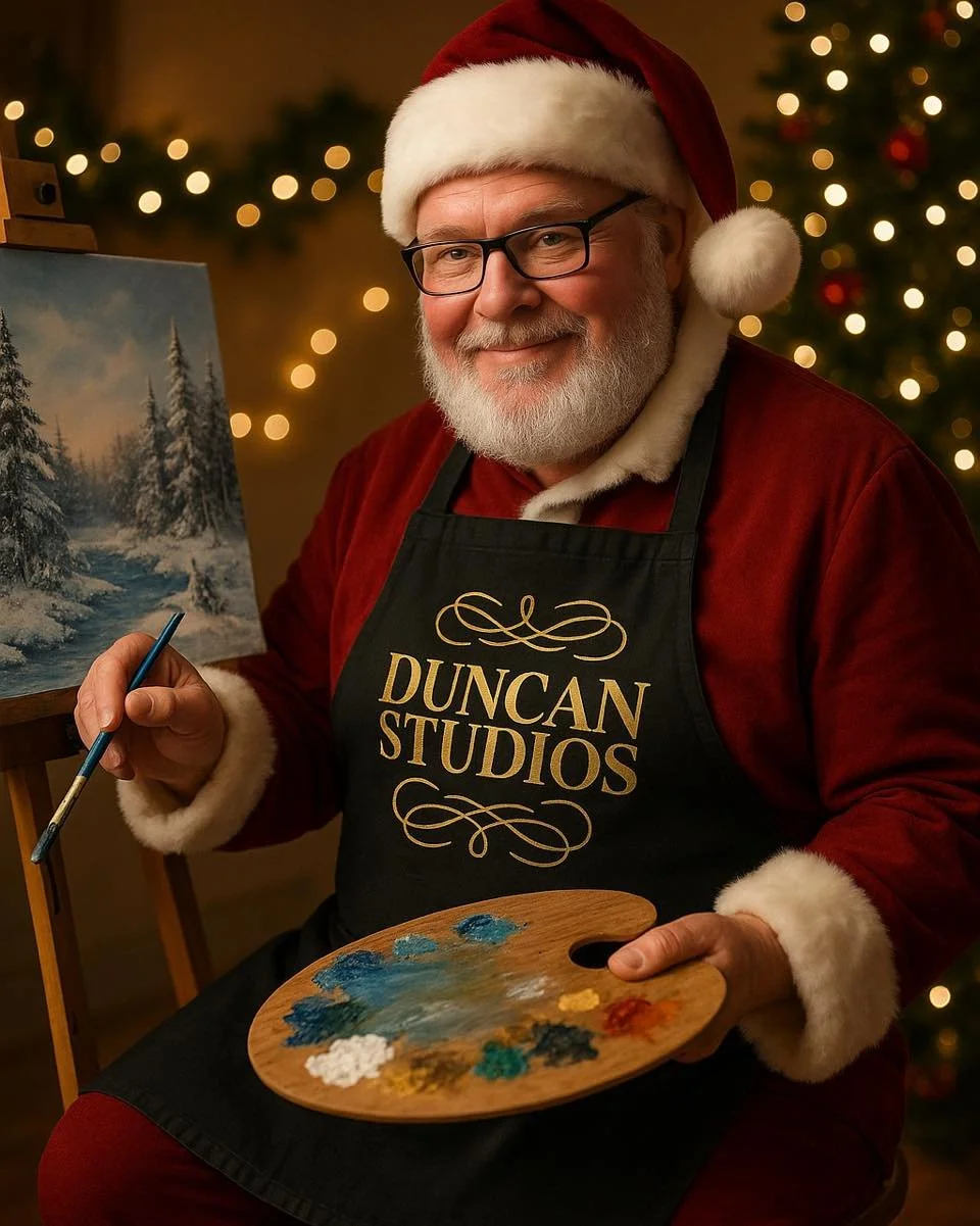 The Studio is in overtime! Down to 8 paintings to finish before Christmas! 
Ai has a problem with left handed artists! After several requests it said, &ldquo;we have finally fixed the problem for you!&rdquo; 
The &ldquo;Fix&rdquo; is in the comments!