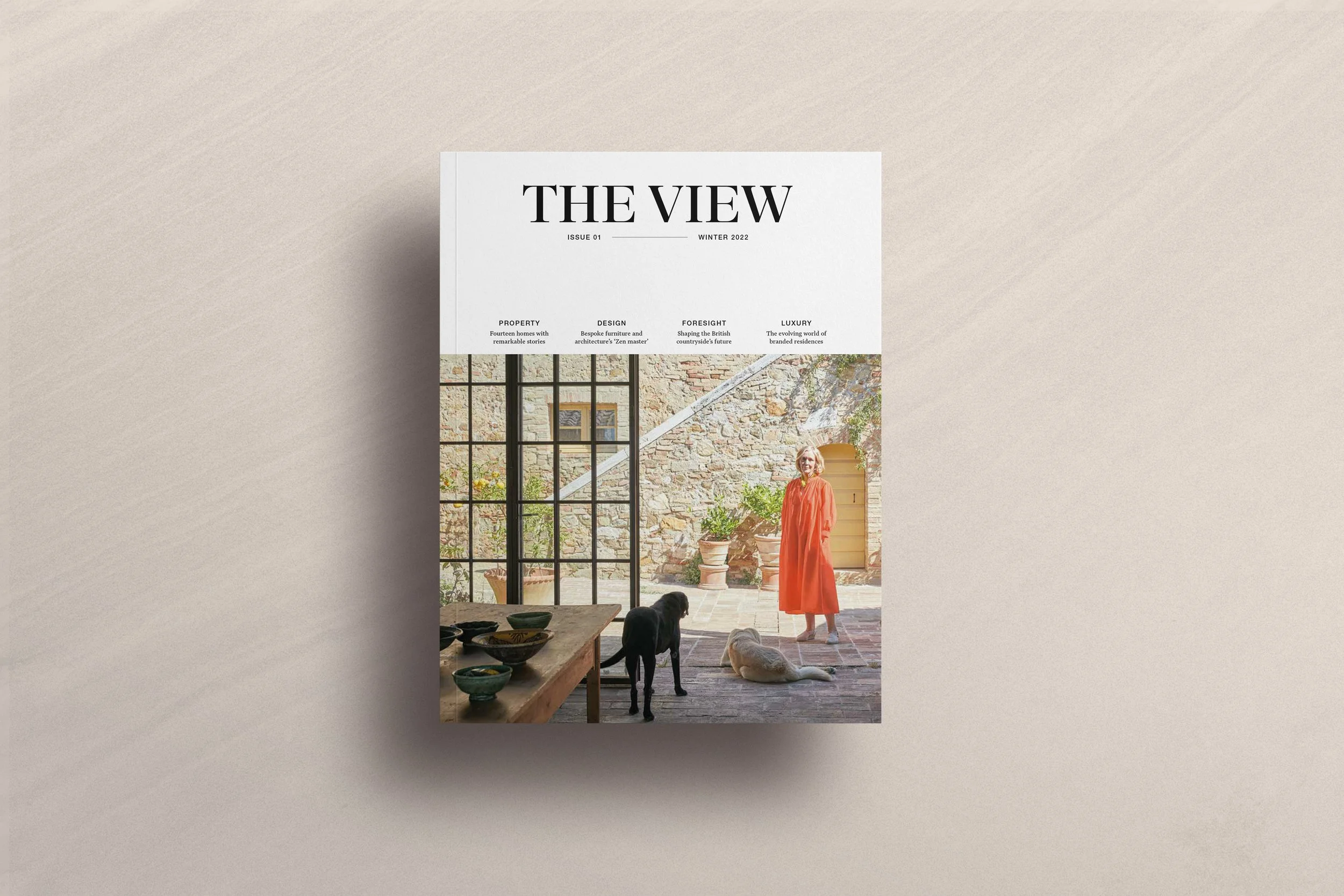 Magazine cover design for The View by Knight Frank