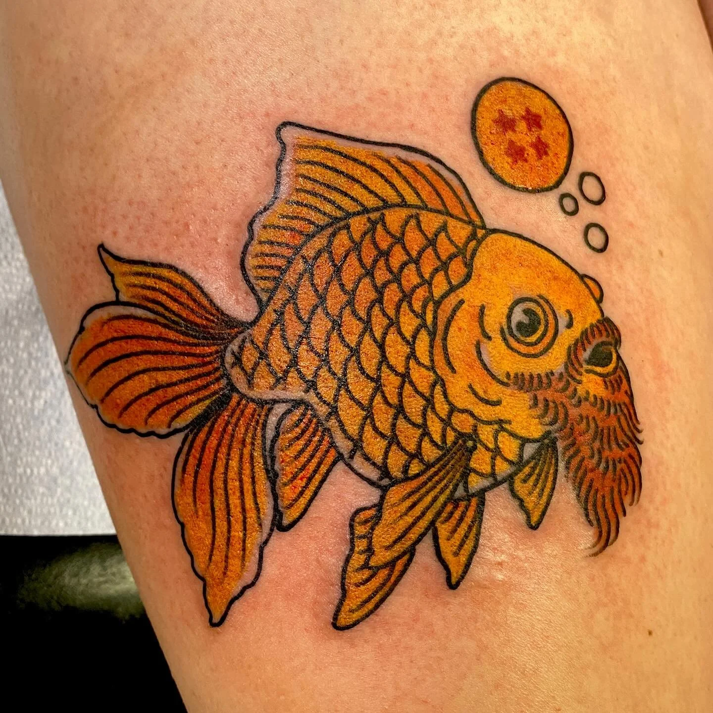 Fresh tats made daily!  By @turnermade Git some! #rattlesnaketattoo #wichita #dragonballz #goldfishcrackers