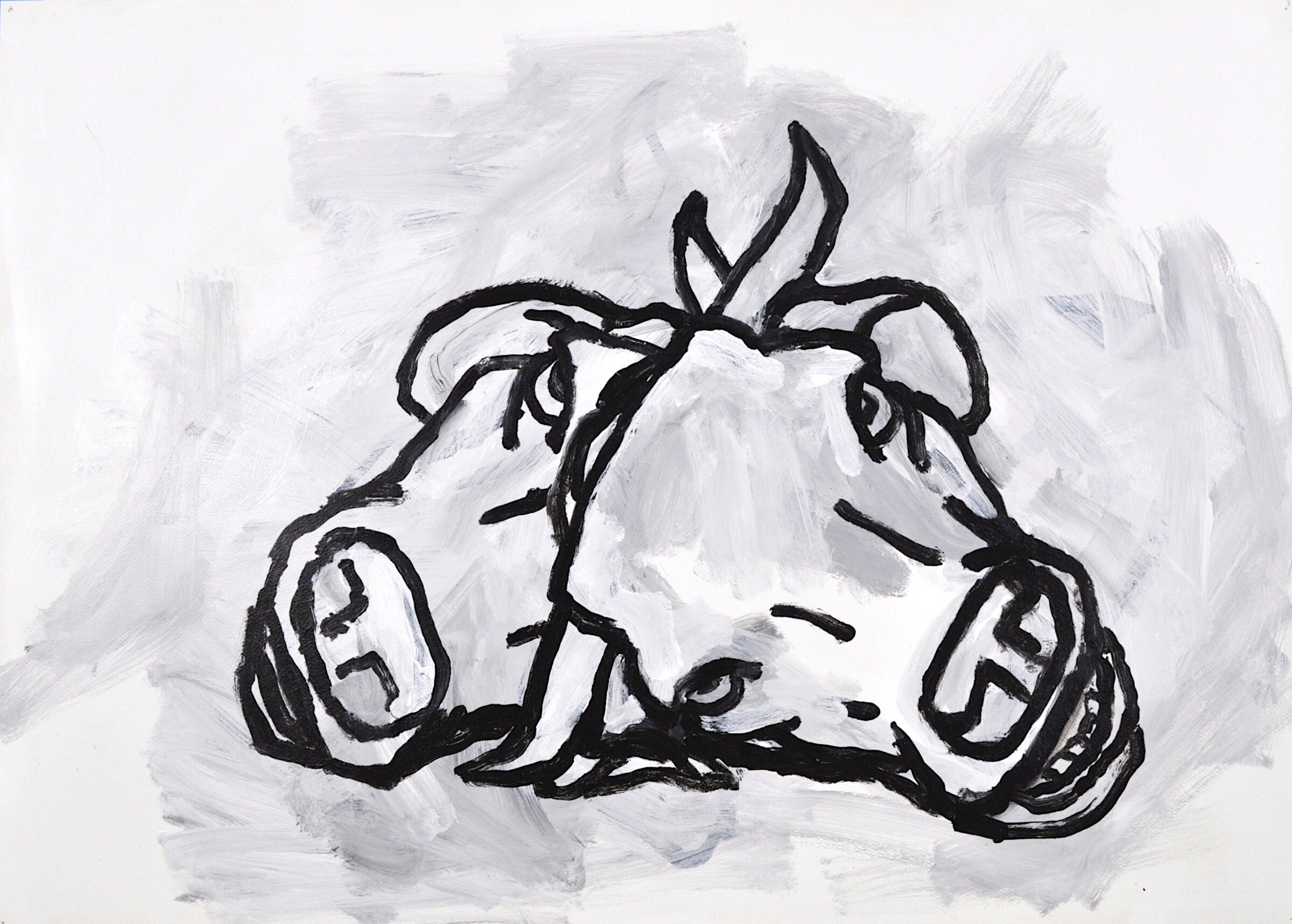 Untitled, Acrylic on Paper 2018, 29" x 41"