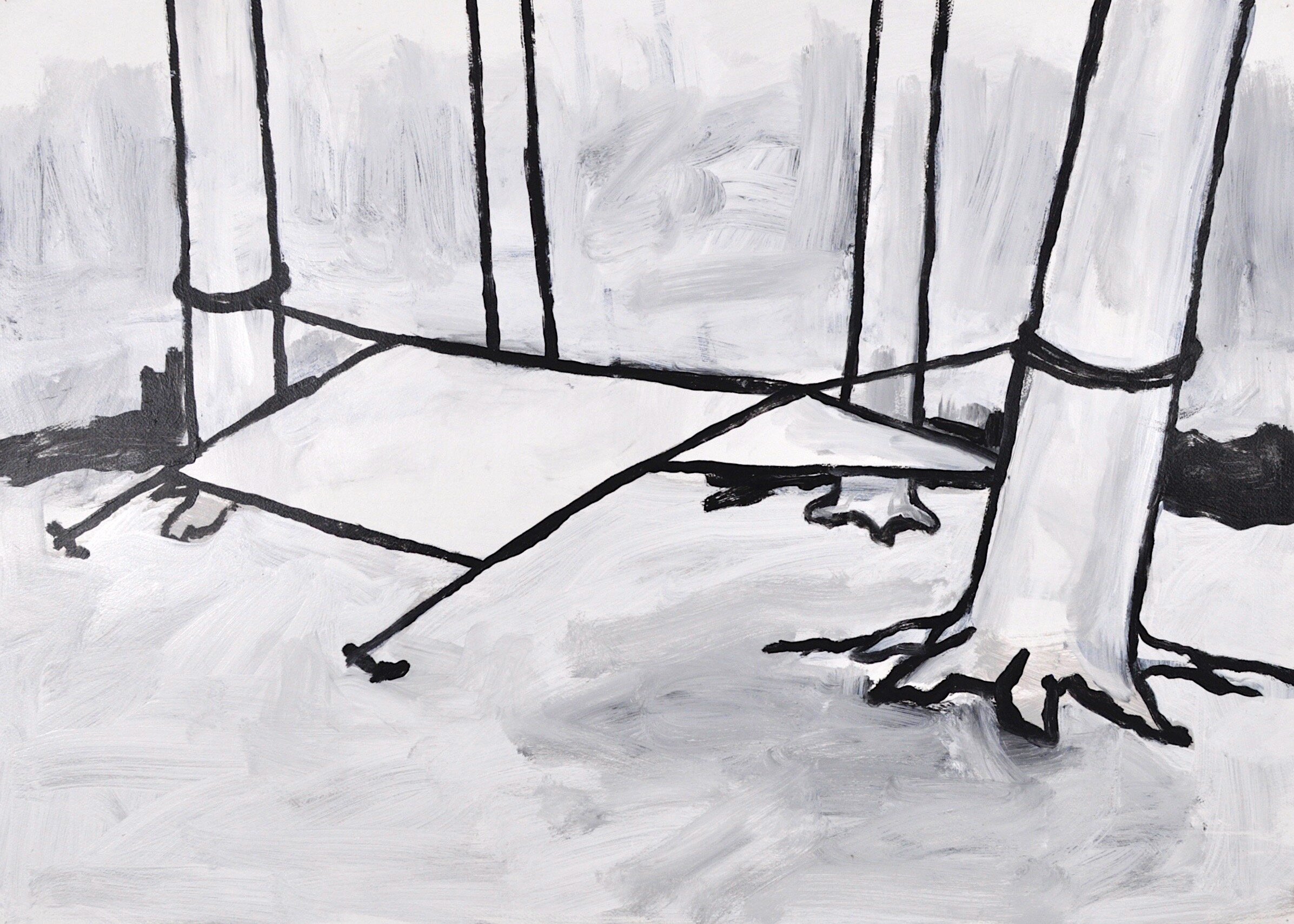 Untitled, Acrylic on Paper 2019, 29" x 41"
