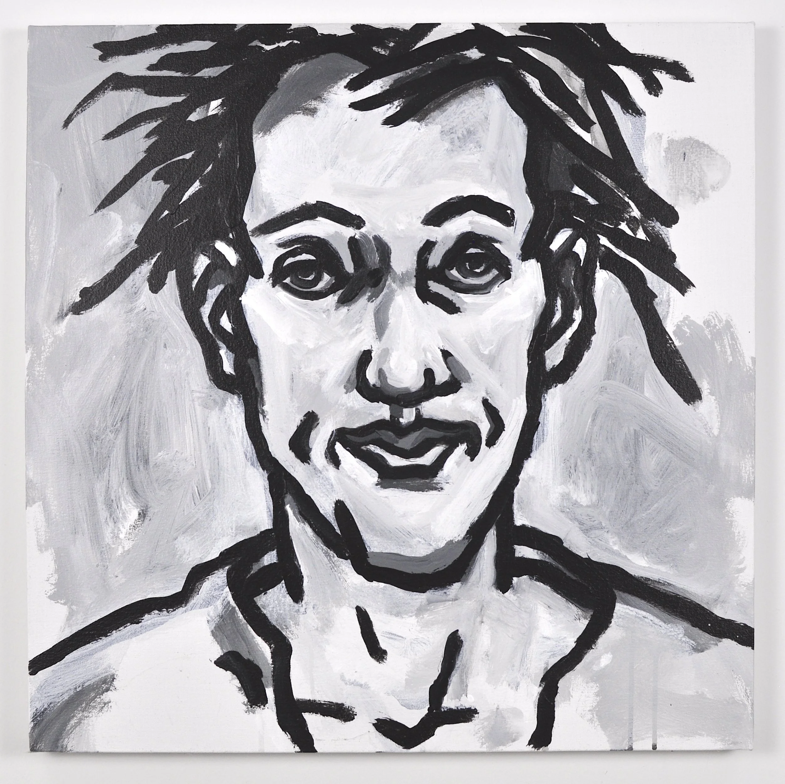 Untitled Head Study, Acrylic on Canvas, 2025, 25” x 25"