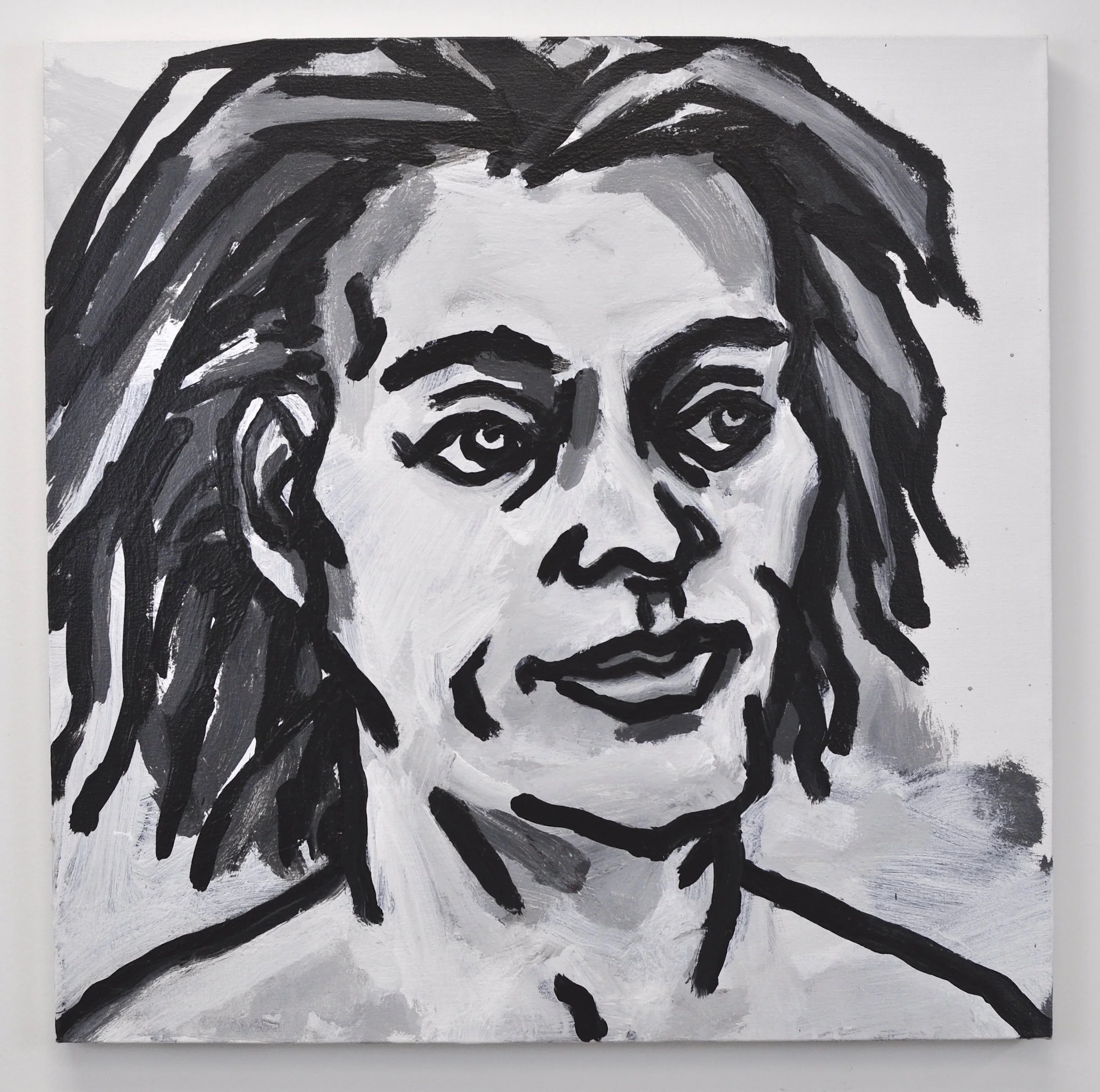 Untitled Head Study, Acrylic on Canvas, 2025, 25” x 25"