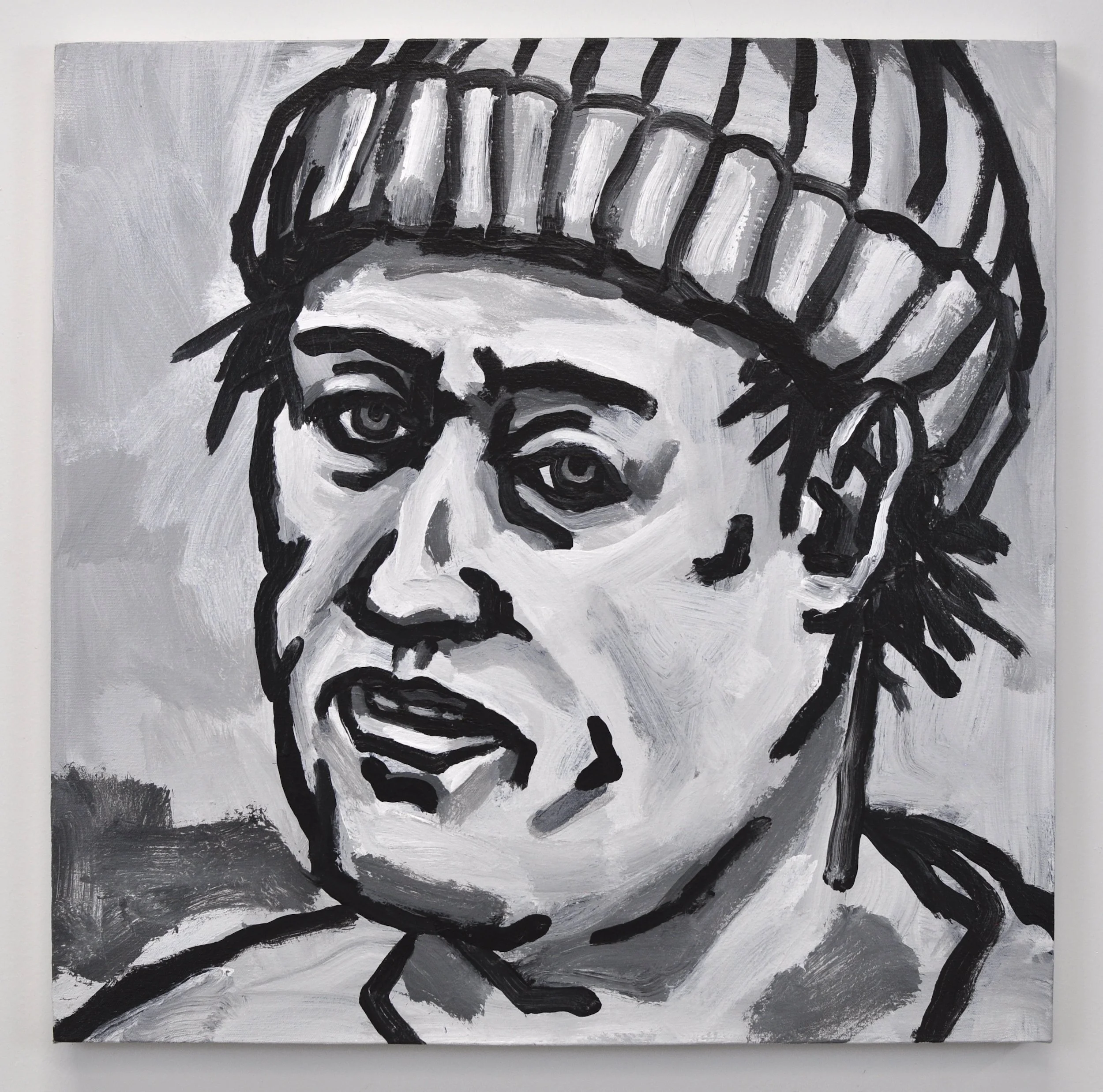 Untitled Head Study, Acrylic on Canvas, 2025, 25” x 25"