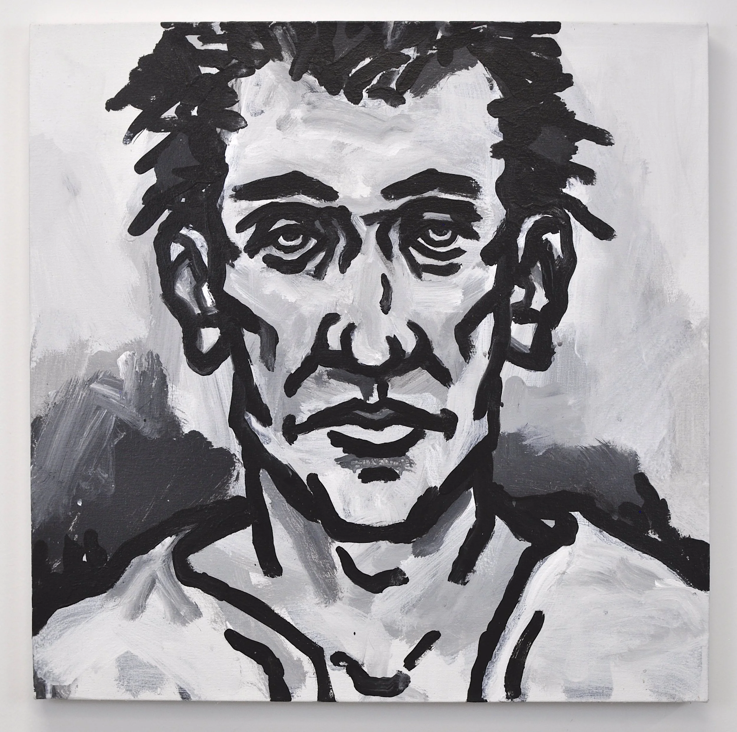 Untitled Head Study, Acrylic on Canvas, 2025, 25” x 25"