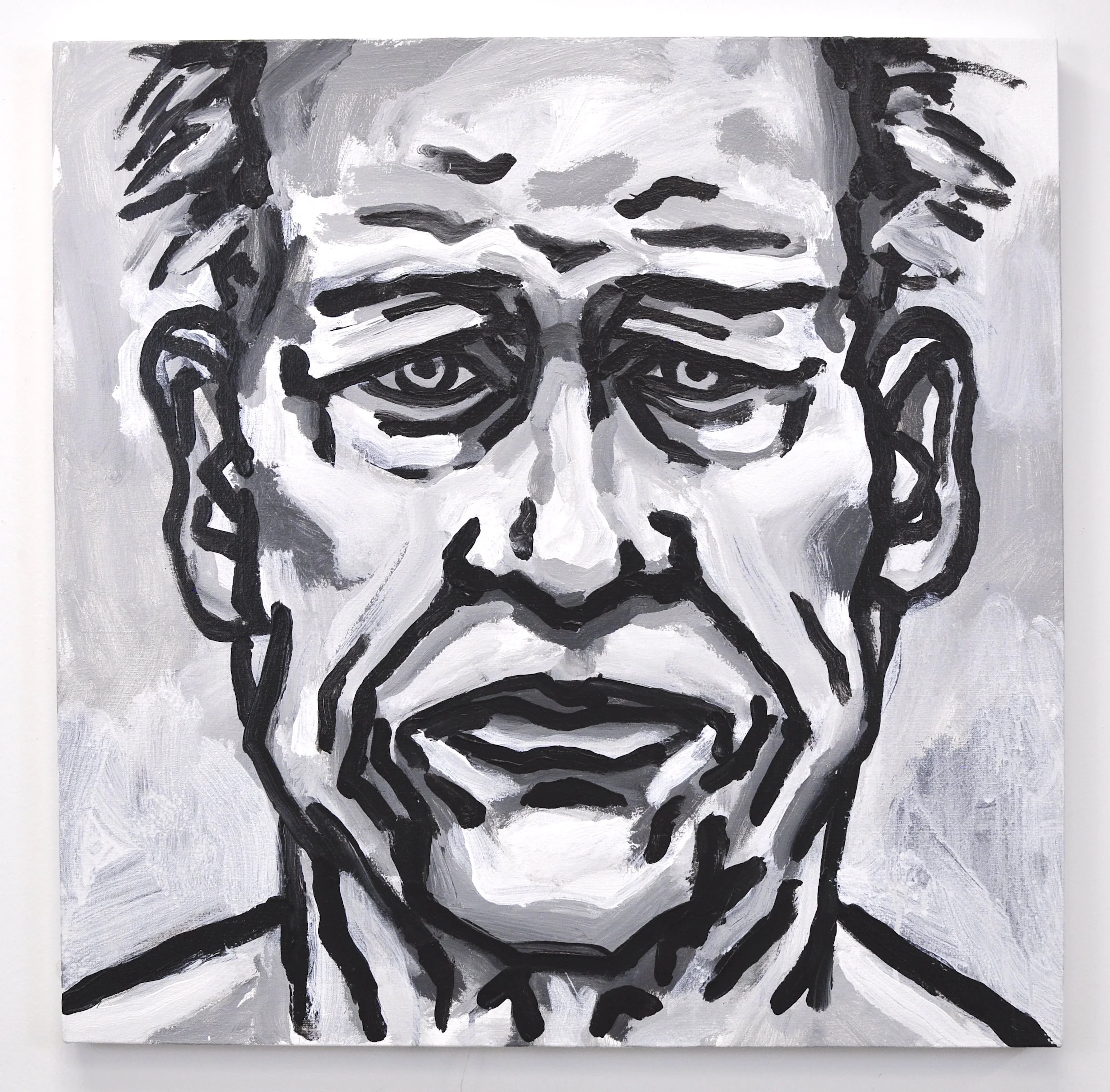 Untitled Head Study, Acrylic on Canvas, 2025, 25” x 25"