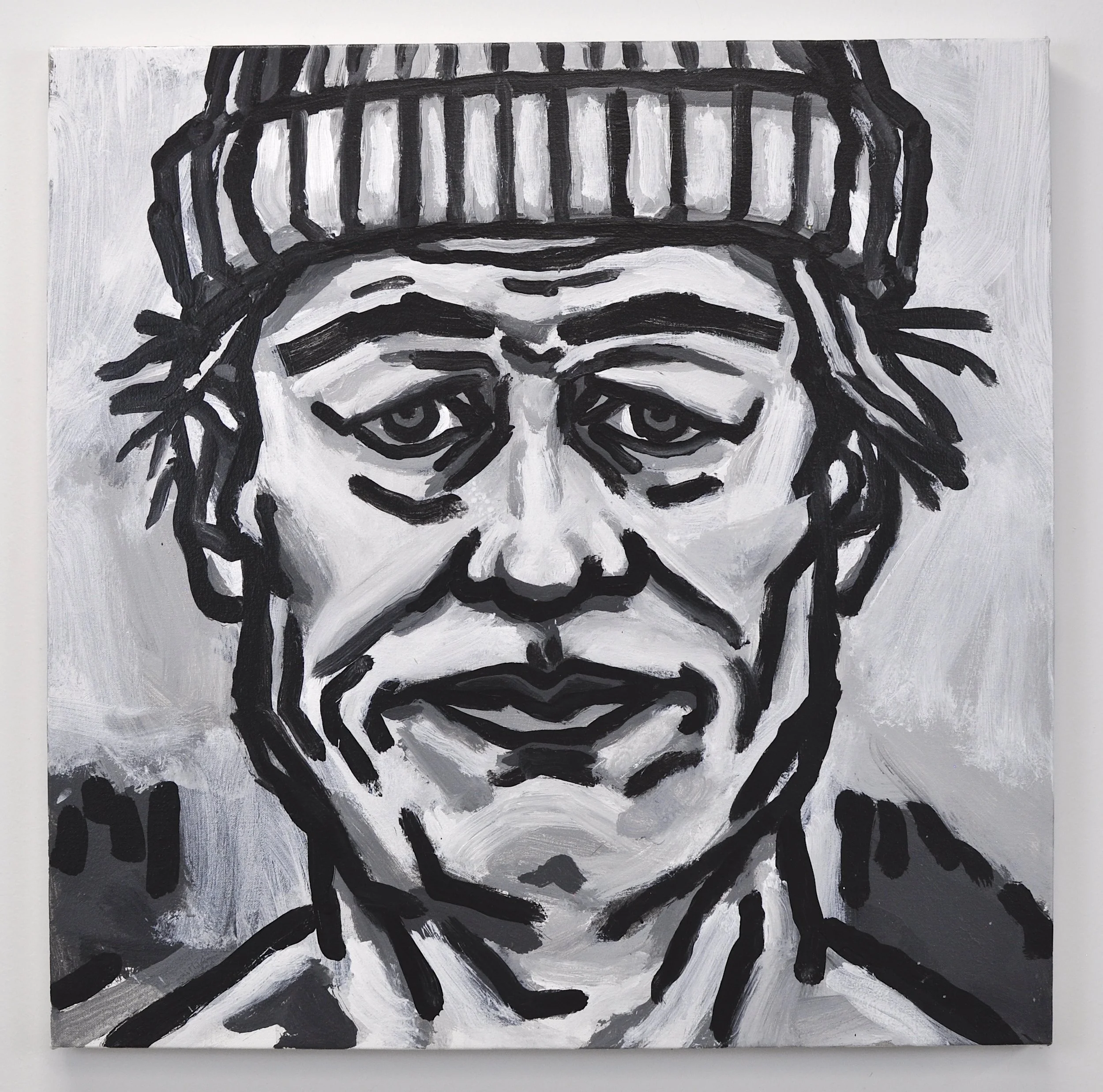 Untitled Head Study, Acrylic on Canvas, 2025, 25” x 25"