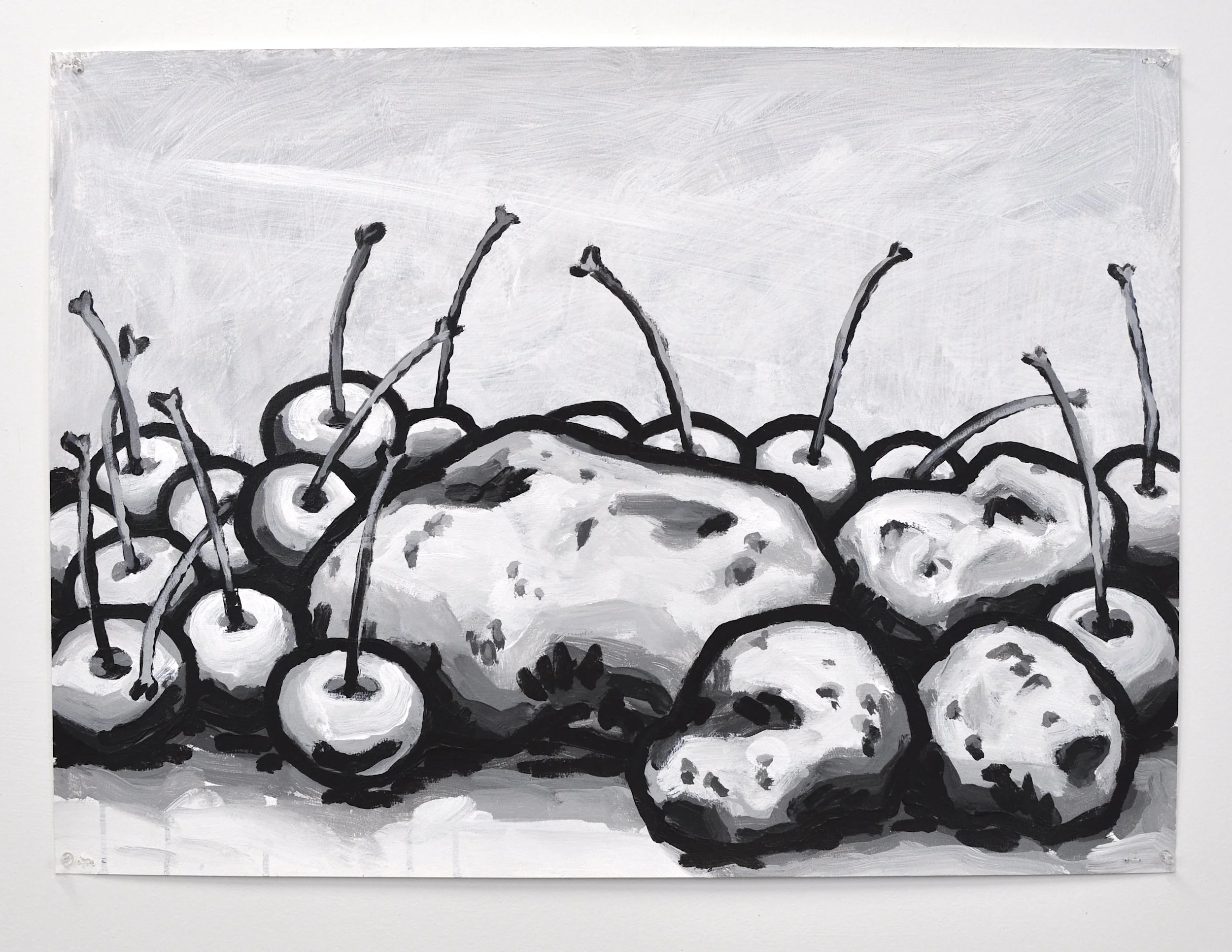 “VG and PG”, Acrylic on paper, 2025, 22” x 30"