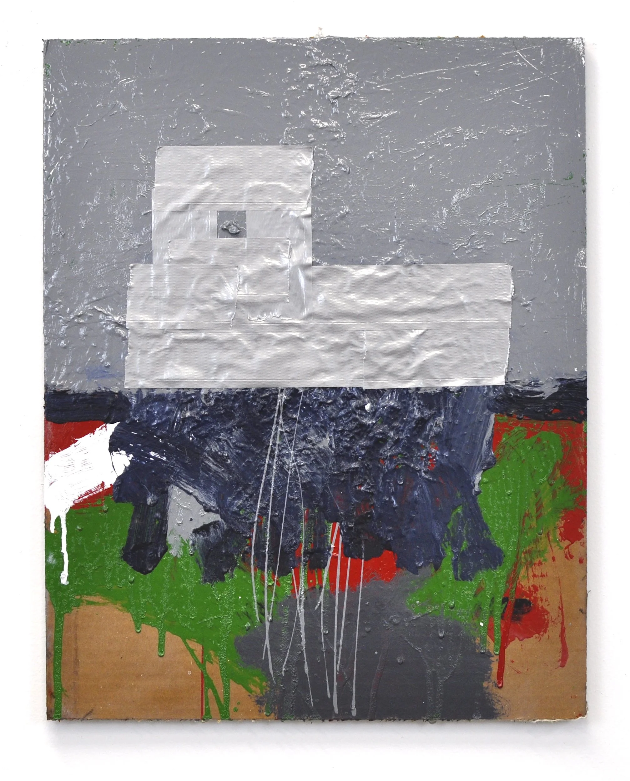 "Untitled Political Painting”, Mixed Media on Three Ply Cardboard, 2025, 20” x 16"