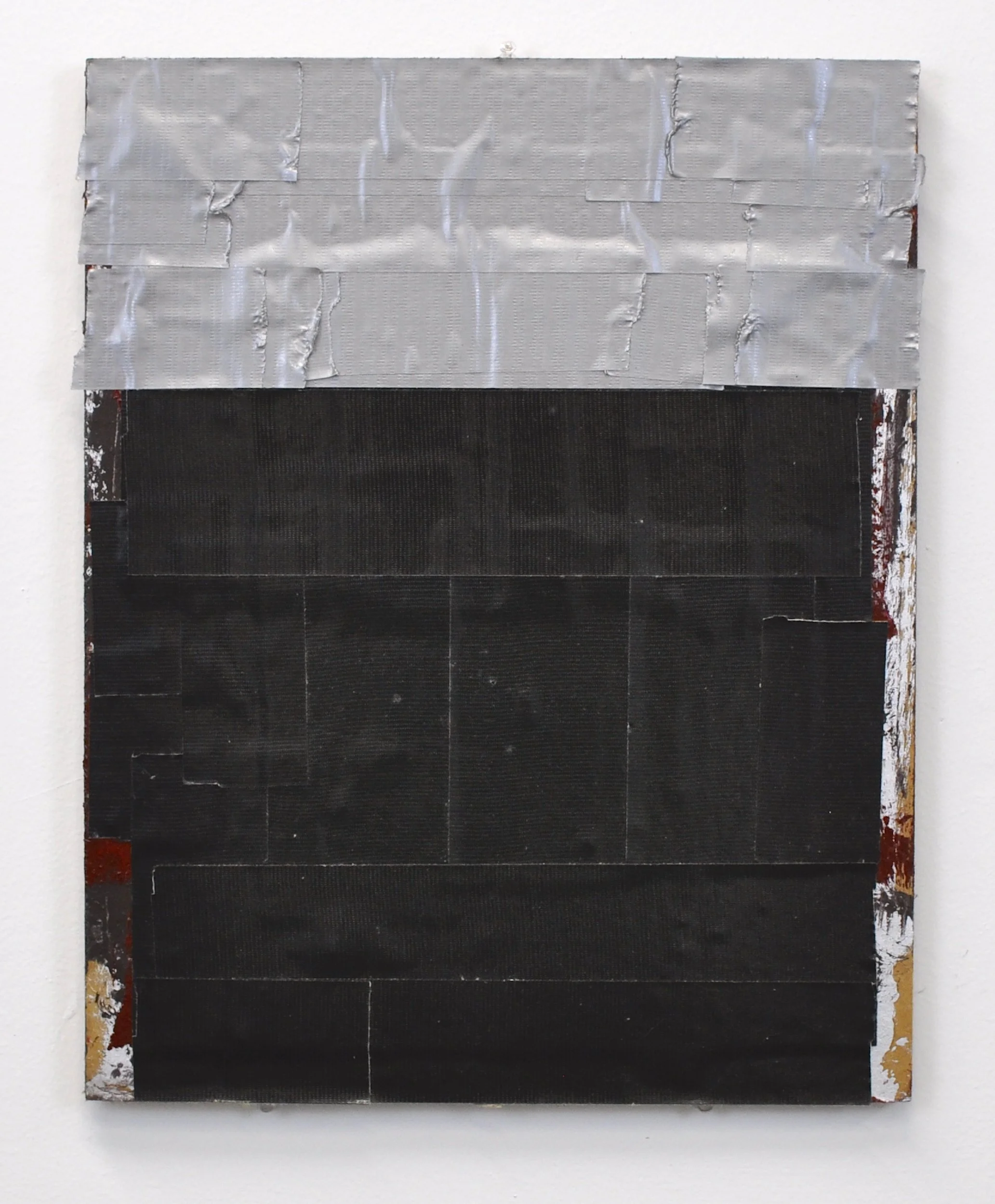 "Untitled Political Painting”, Mixed Media on Three Ply Cardboard, 2025, 16” x 13"