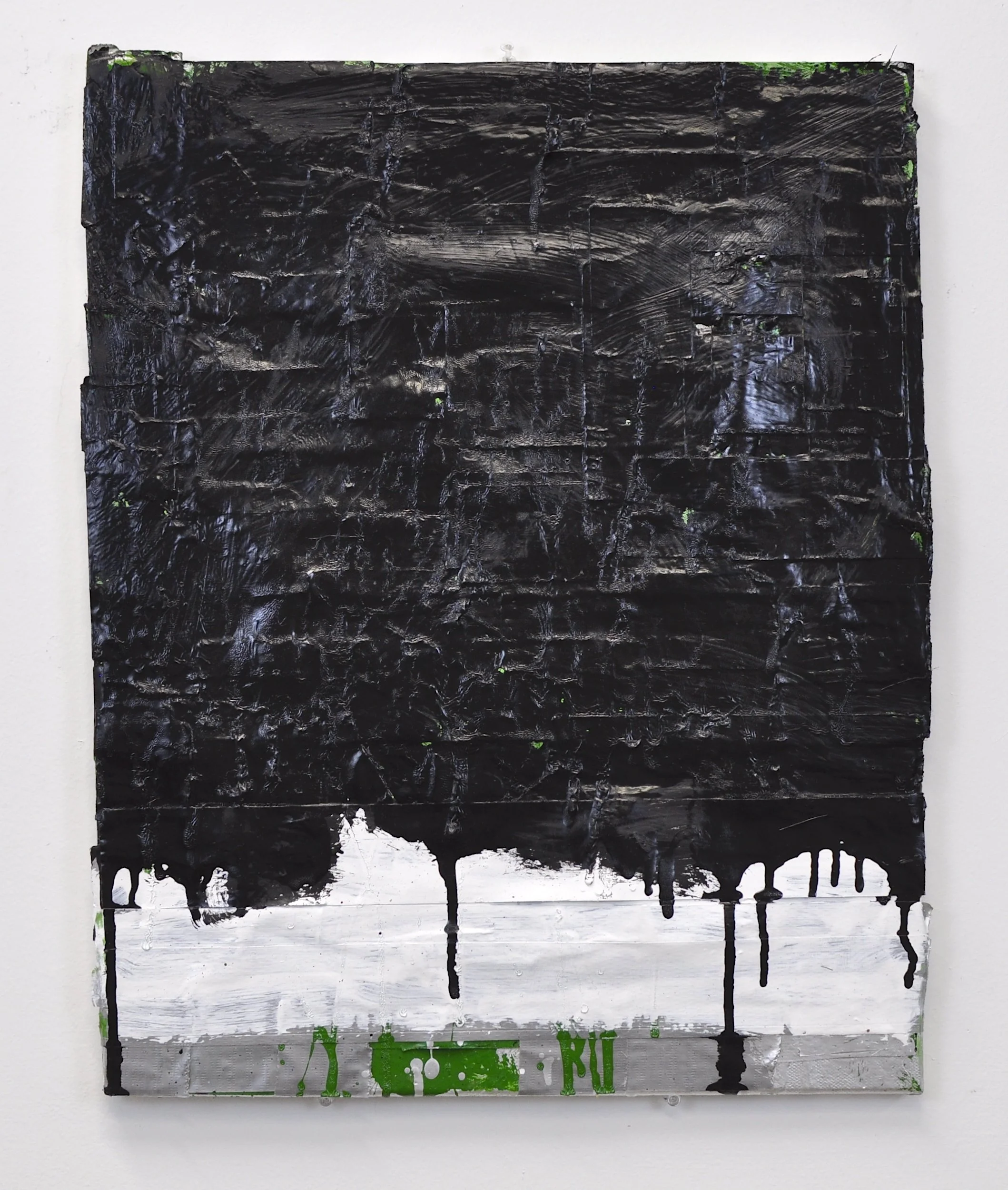 "Untitled Political Painting”, Mixed Media on Canvas, 2025, 20” x 16"