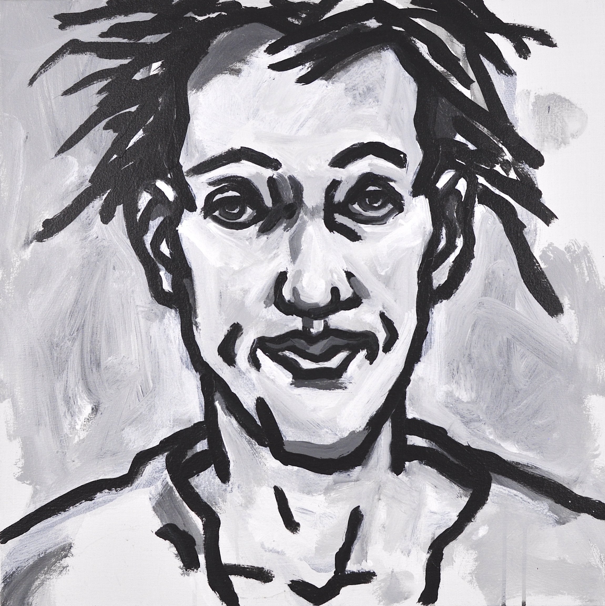 “Untitled” (Head Study), Acrylic on Canvas, 2025, 25” x 25"