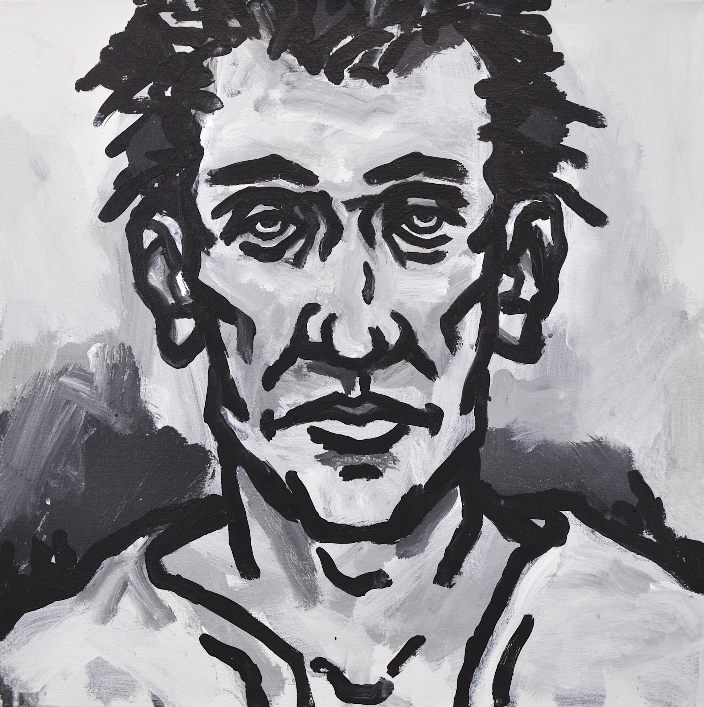 “Untitled” (Head Study), Acrylic on Canvas, 2025, 25” x 25"