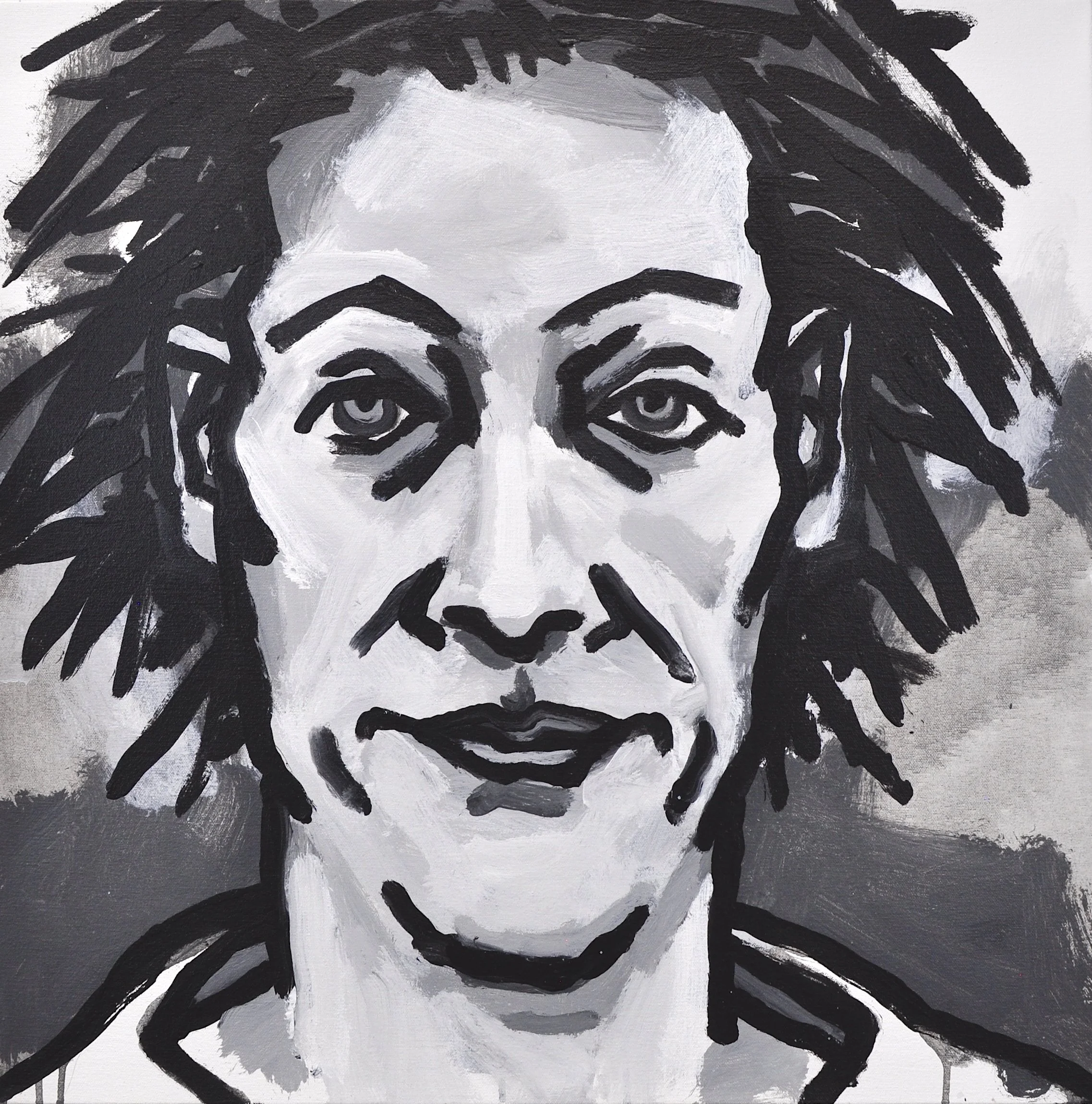 “Untitled” (Head Study), Acrylic on Canvas, 2025, 25” x 25"