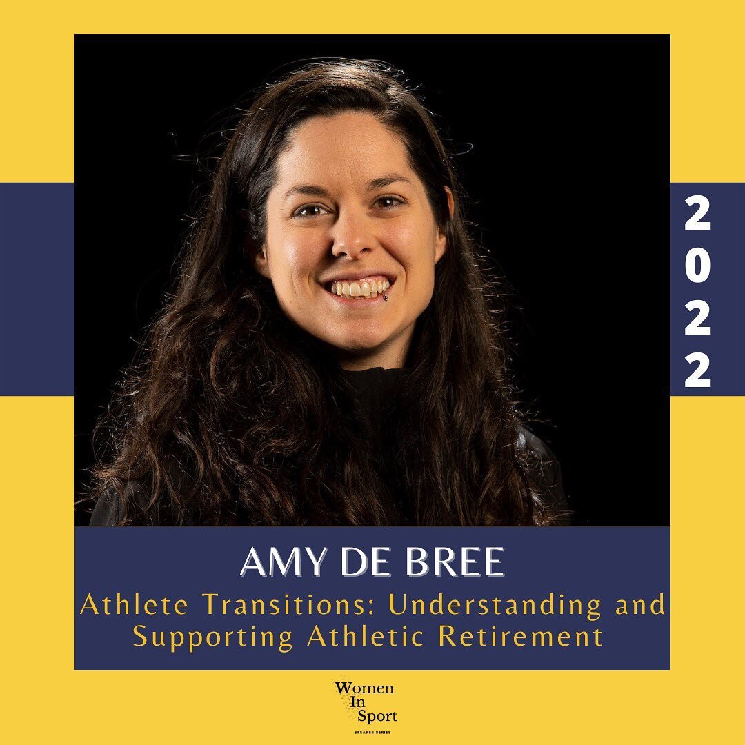 Speaker Announcement:
✨ Amy de Bree - B.A., B.Ed., M.Ed.✨
Athlete Transitions: Understanding and Supporting Athletic Retirement 

As an Athlete&rsquo;s career comes to an end they are often met with a number of unanticipated challenges. In addition t