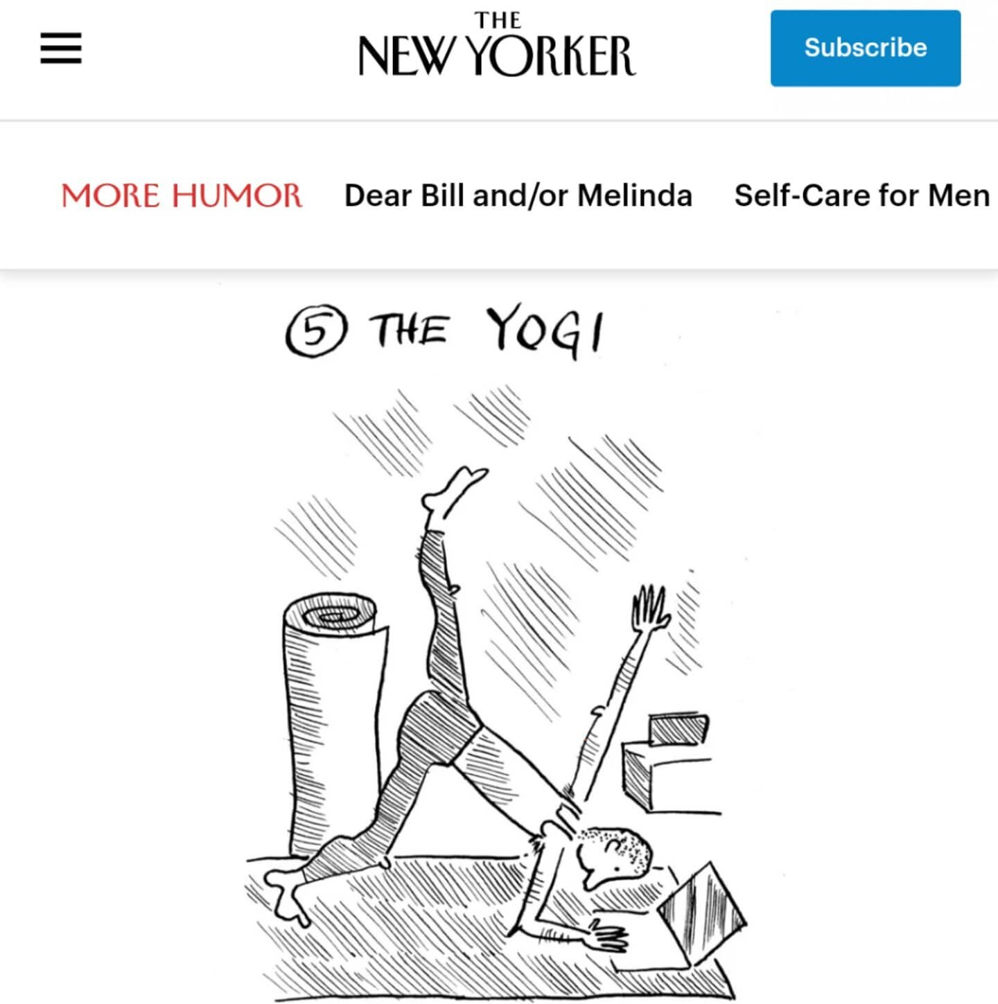 New Shouts piece in @newyorkermag today! Learn what the hottest new trends in ergonomics are&mdash;link in bio. Thanks @newyorkercartoons for publishing it. 
.
.
.
.
.
.
#newyorkercartoonist #newyorker #newyorkercartoons #cartoons #cartoonist #ergono