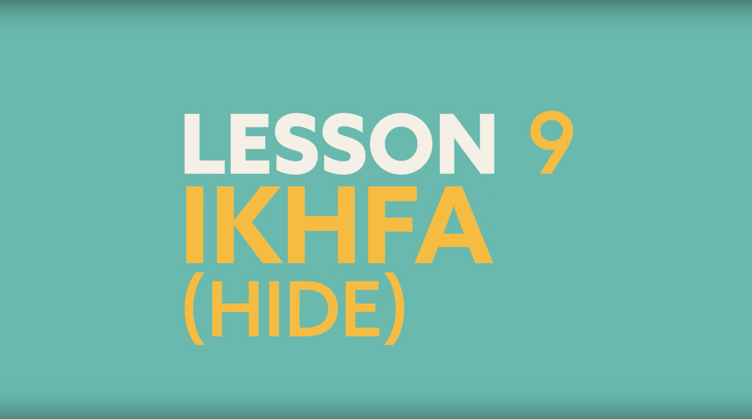 Lesson 9 - Ikhfa 