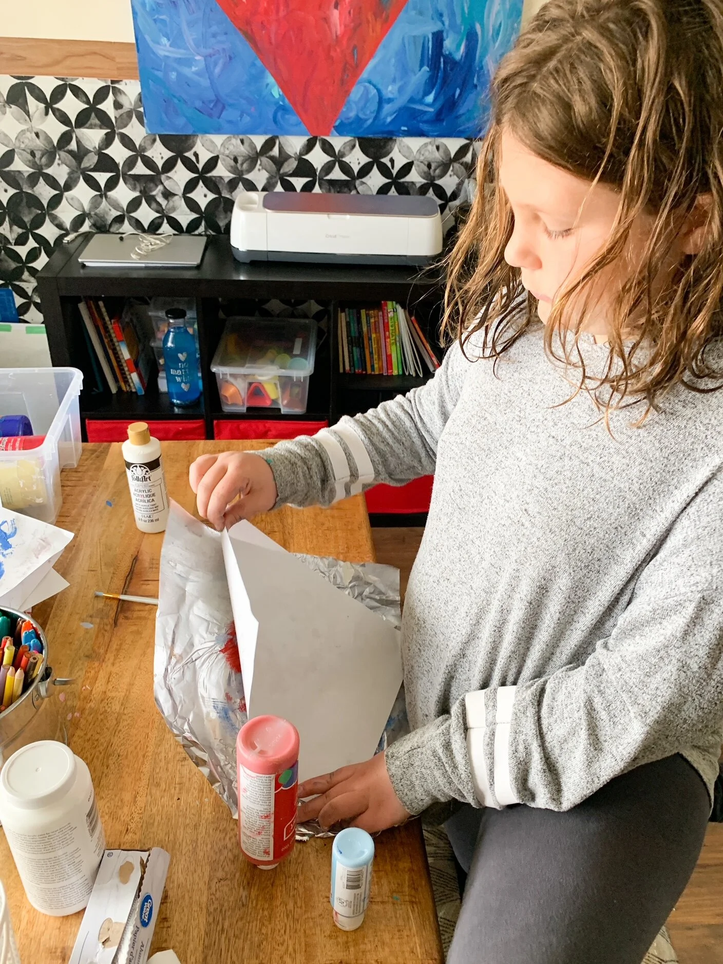 Foil Printing- A super easy, quick &amp; fun art activity! — Places We Call ...