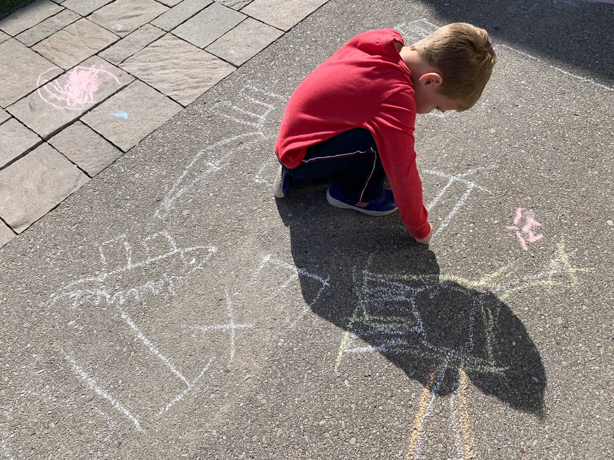  Chalking is so quick and easy and is a great way to connect and even practice school work! 