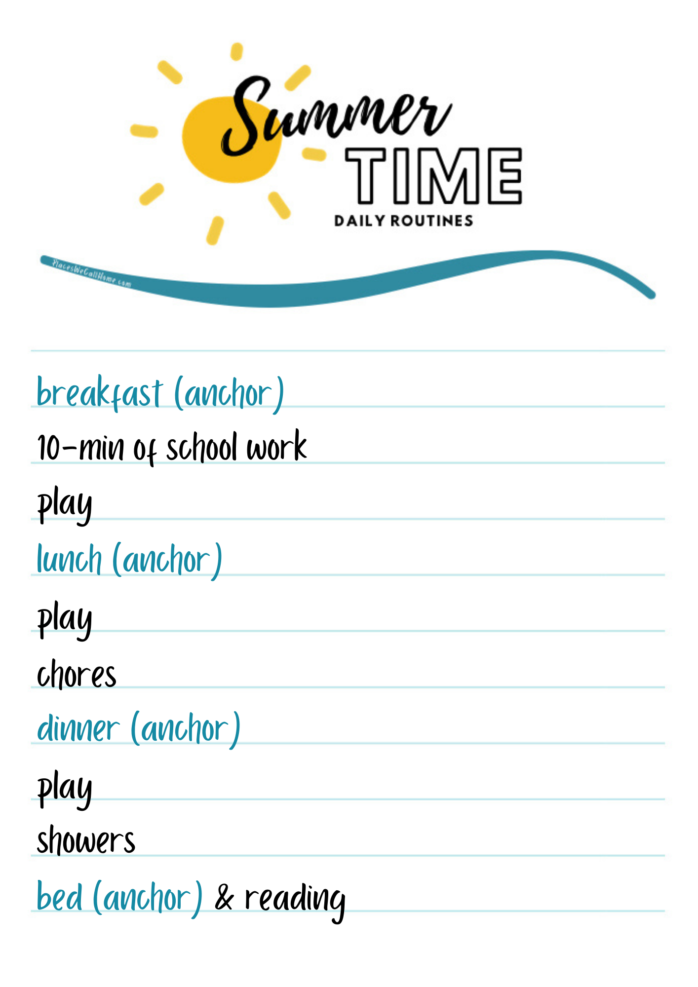 Summer schedules & rhythms — Heart & Home Mom