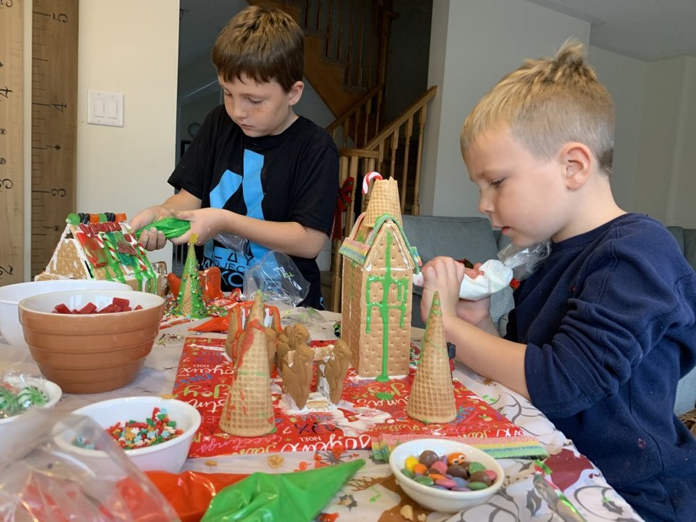2020 gingerbread houses -much improvement!