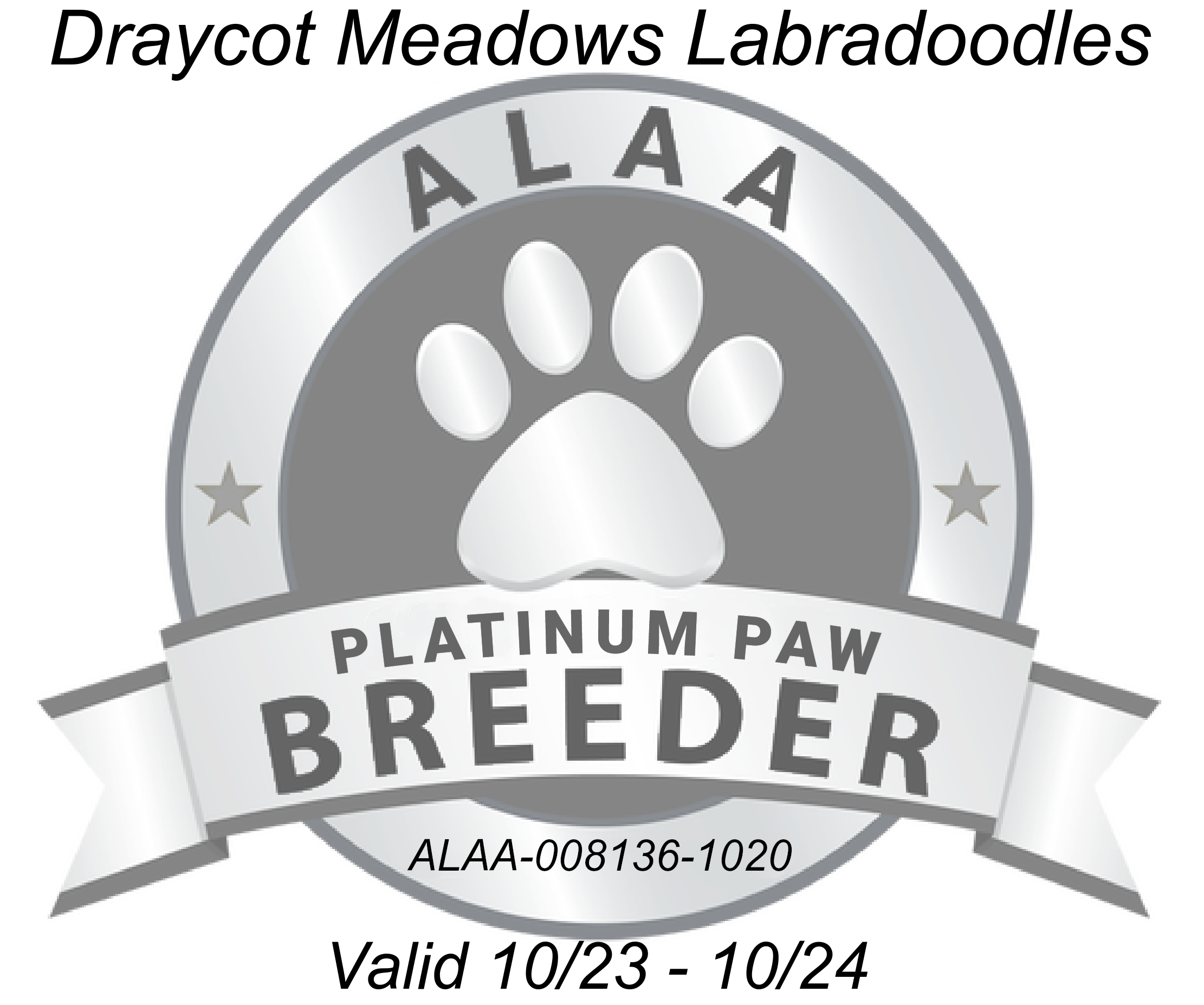 Draycot Meadows Platinum Paw 2023.png