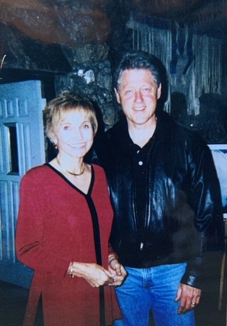 Carole and President Clinton 