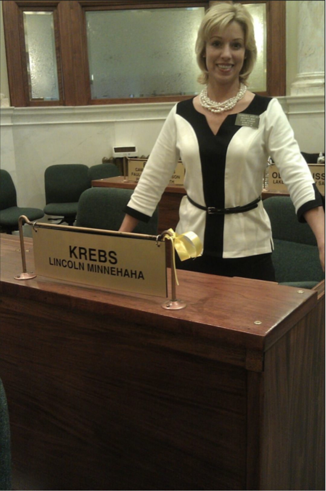  Shantel serving in the South Dakota House of Representatives. 