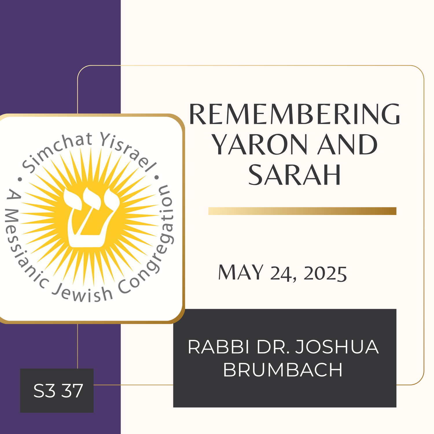 Remembering Yaron and Sarah episode artwork