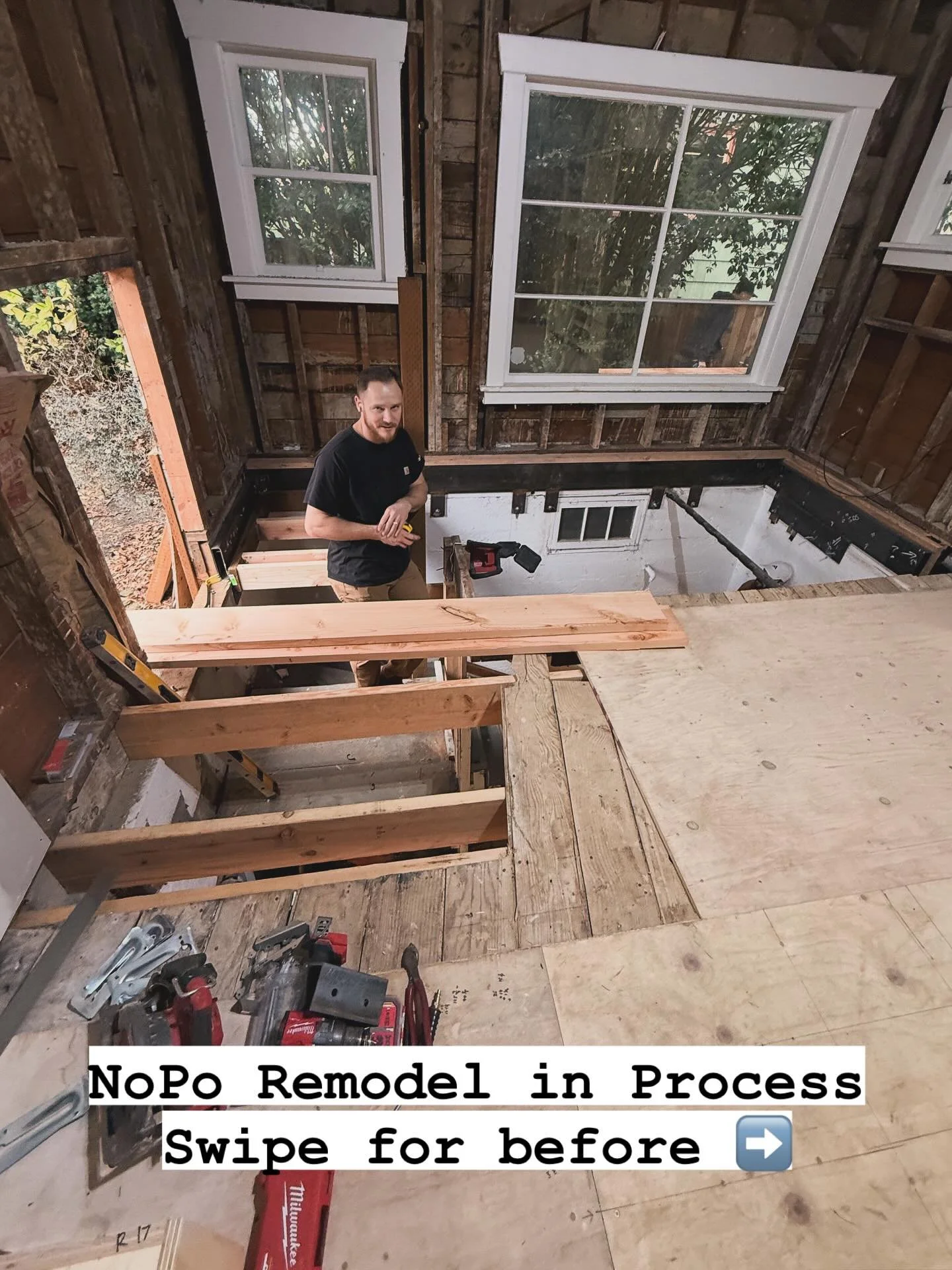 Our interior design studio is running on full throttle, here&rsquo;s a peak at the before and in-process of our NoPo kitchen and basement remodel project with our preferred builder @apexbuilders_ . Together we are an amazing synchronized team. Our cl